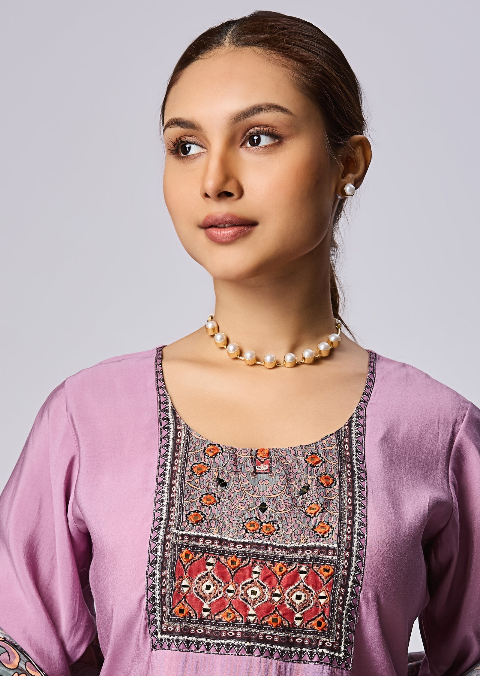 Onion Pink Russian Silk Straight Cut Suit