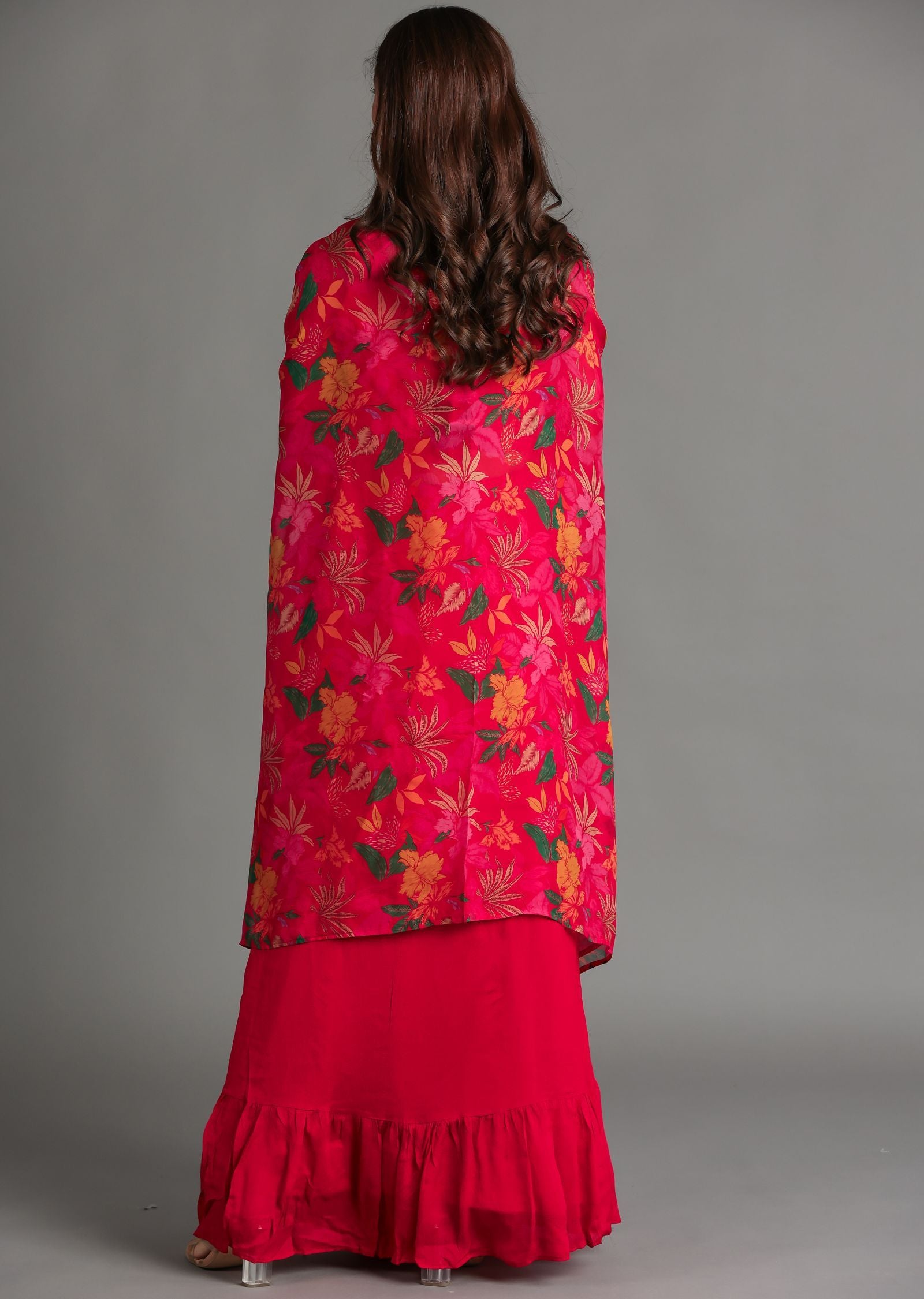 Red Silk Palazzo Set