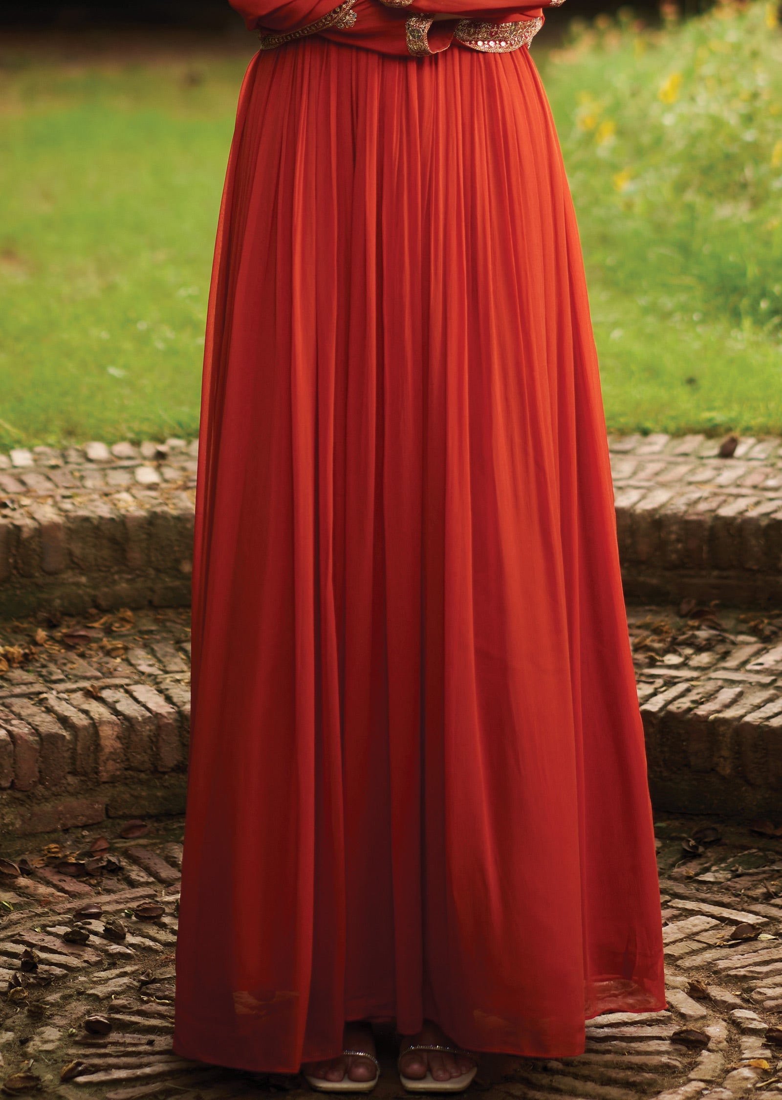 Rust Georgette Anarkali Suit