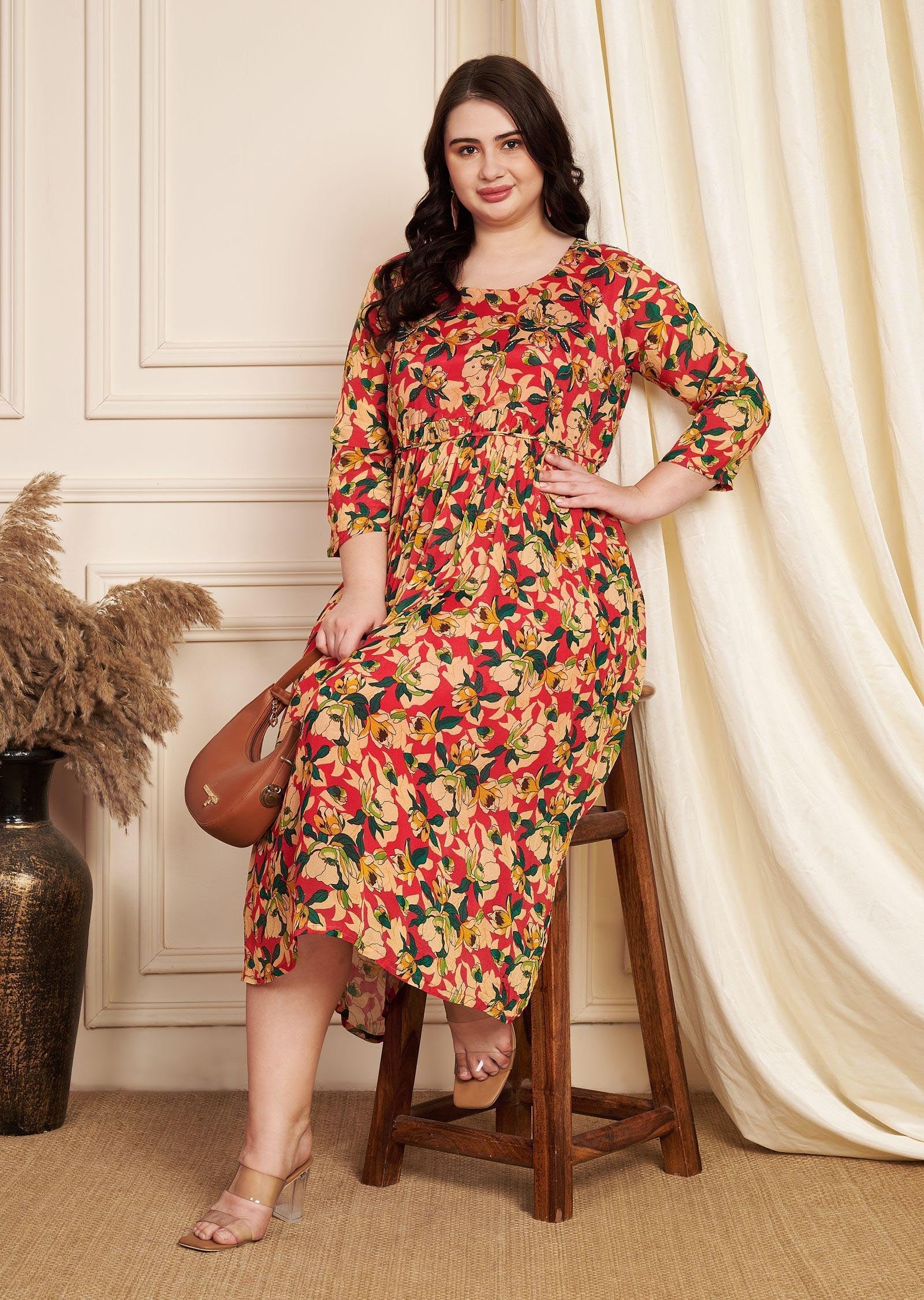 Rani Pink Chinnon Midi Dress