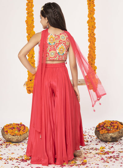 Rani Pink Crepe Gharara Set