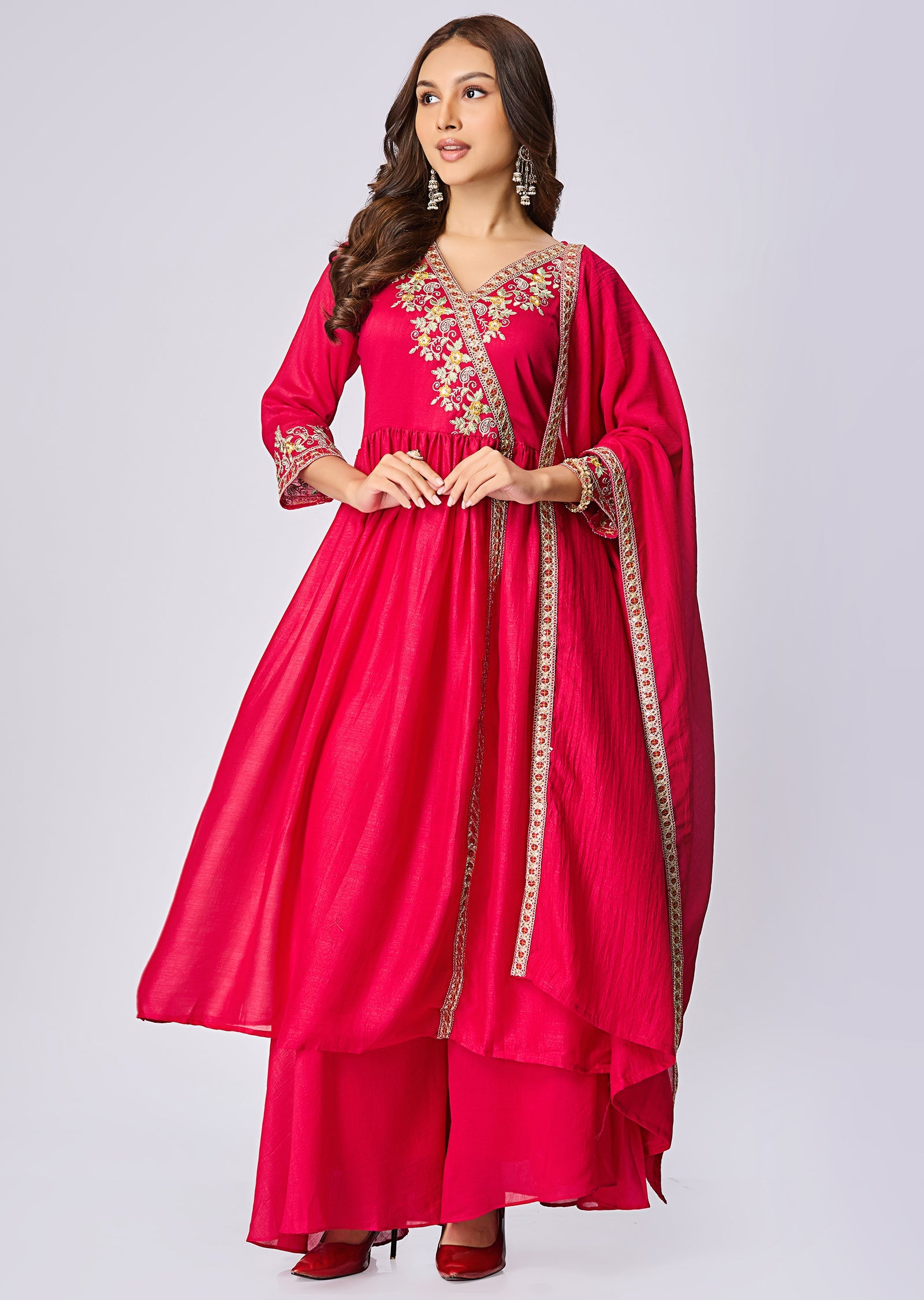 Rani Pink Anarkali Suit
