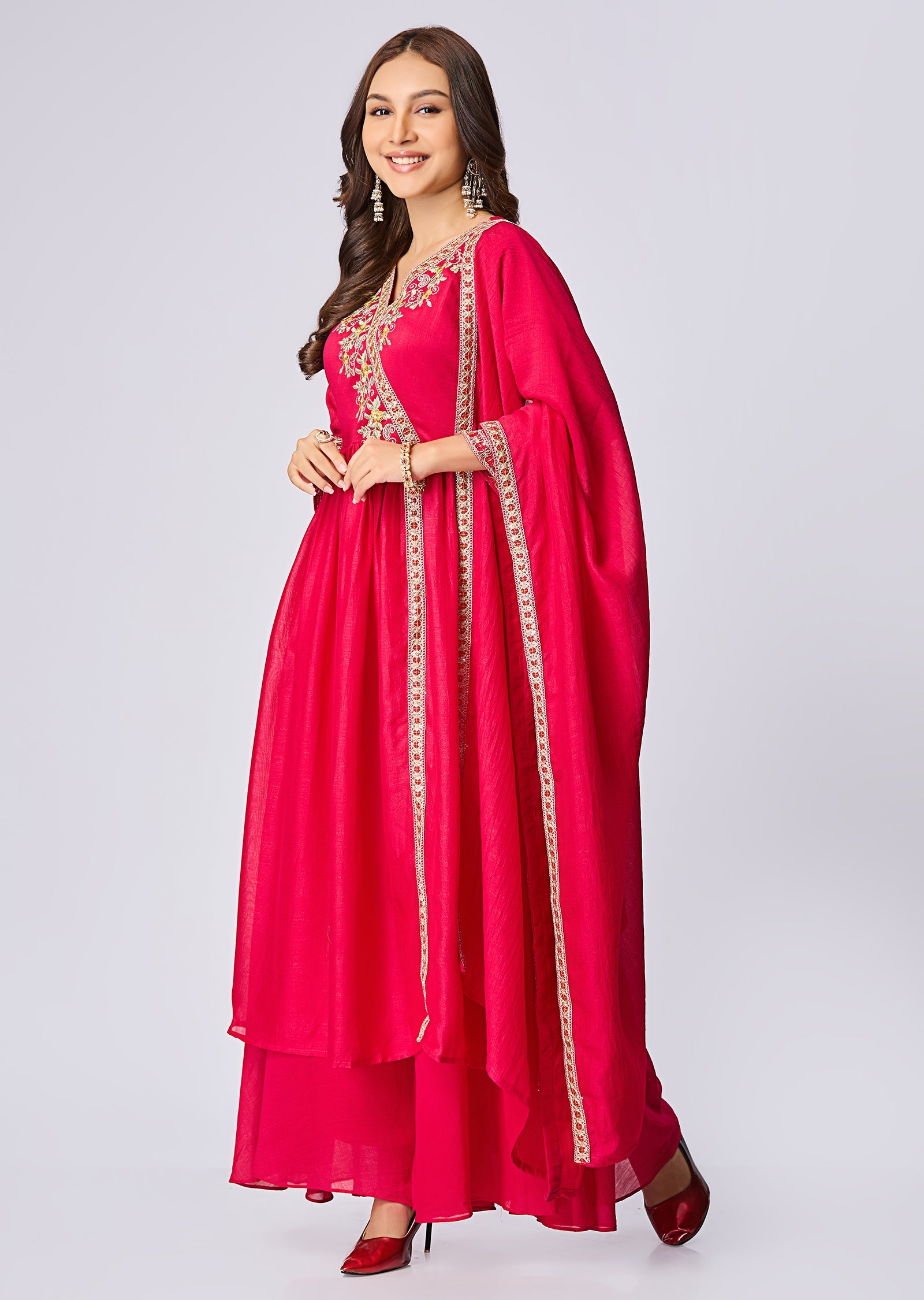 Rani Pink Anarkali Suit