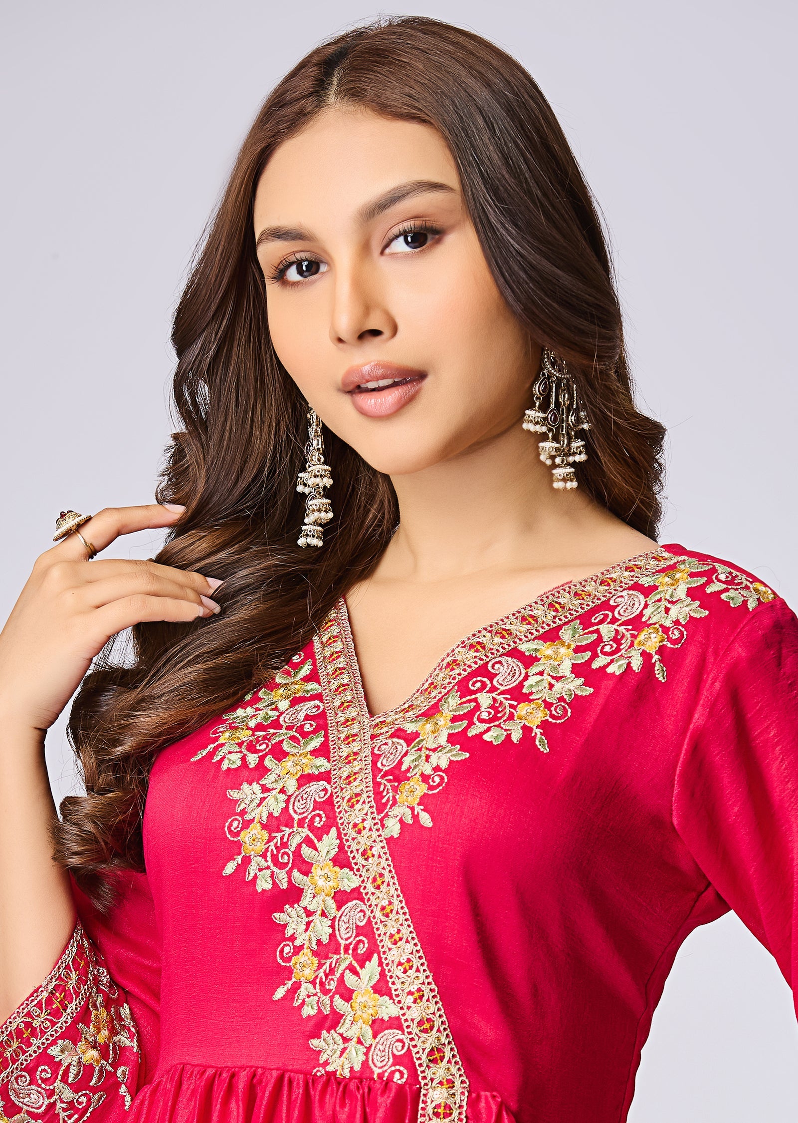 Rani Pink Anarkali Suit