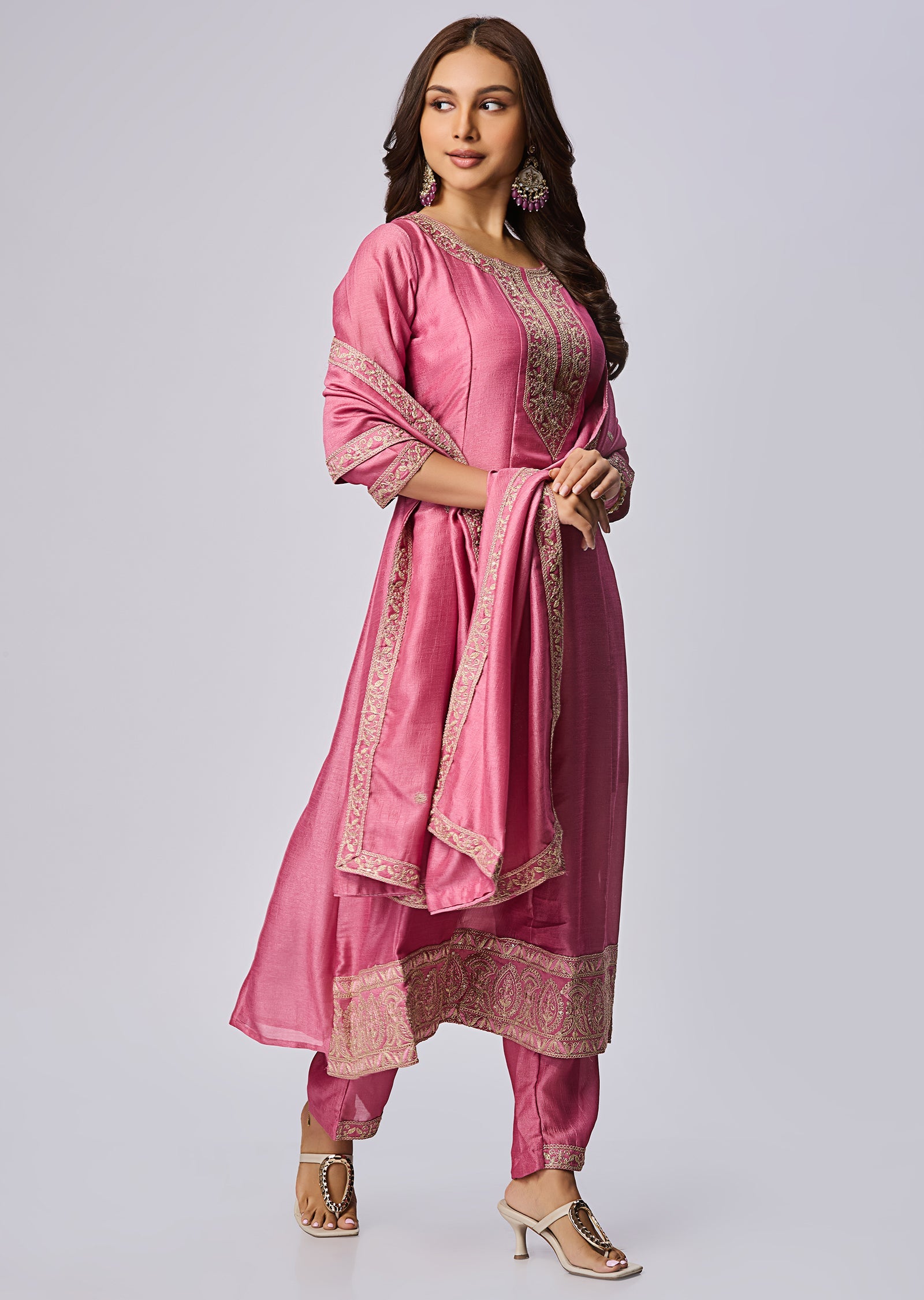 Pink Anarkali Suit