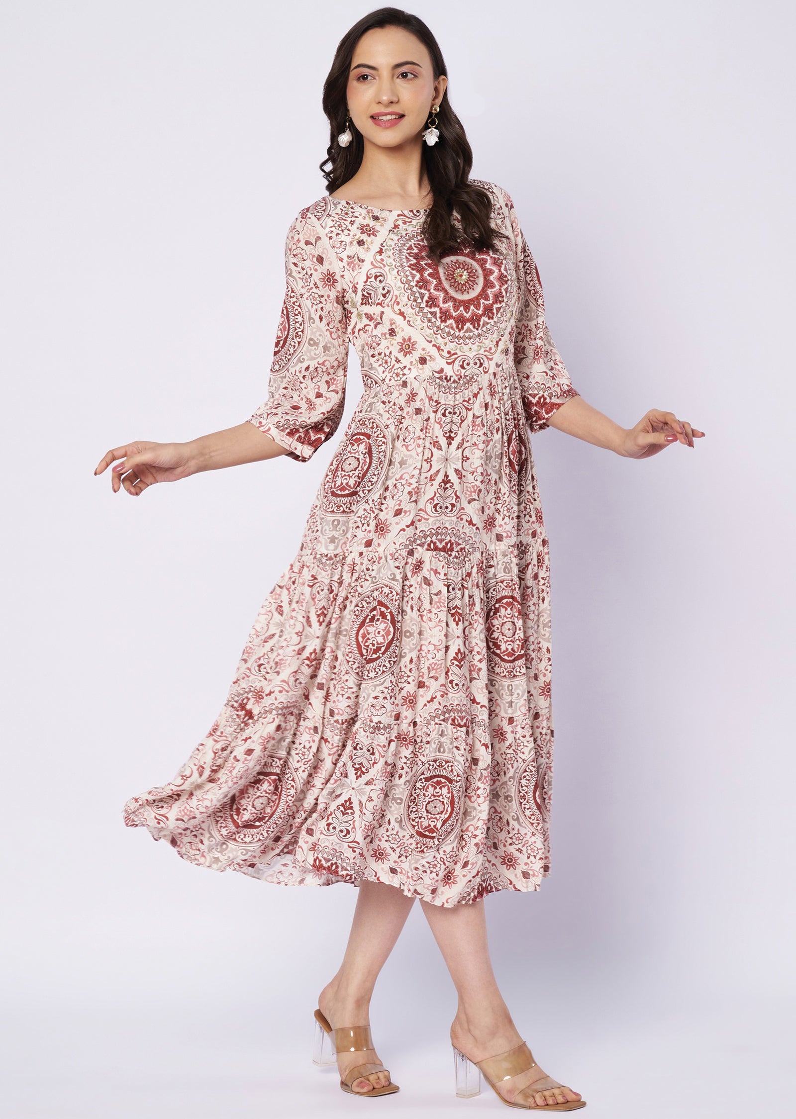 Off white crepe kurti