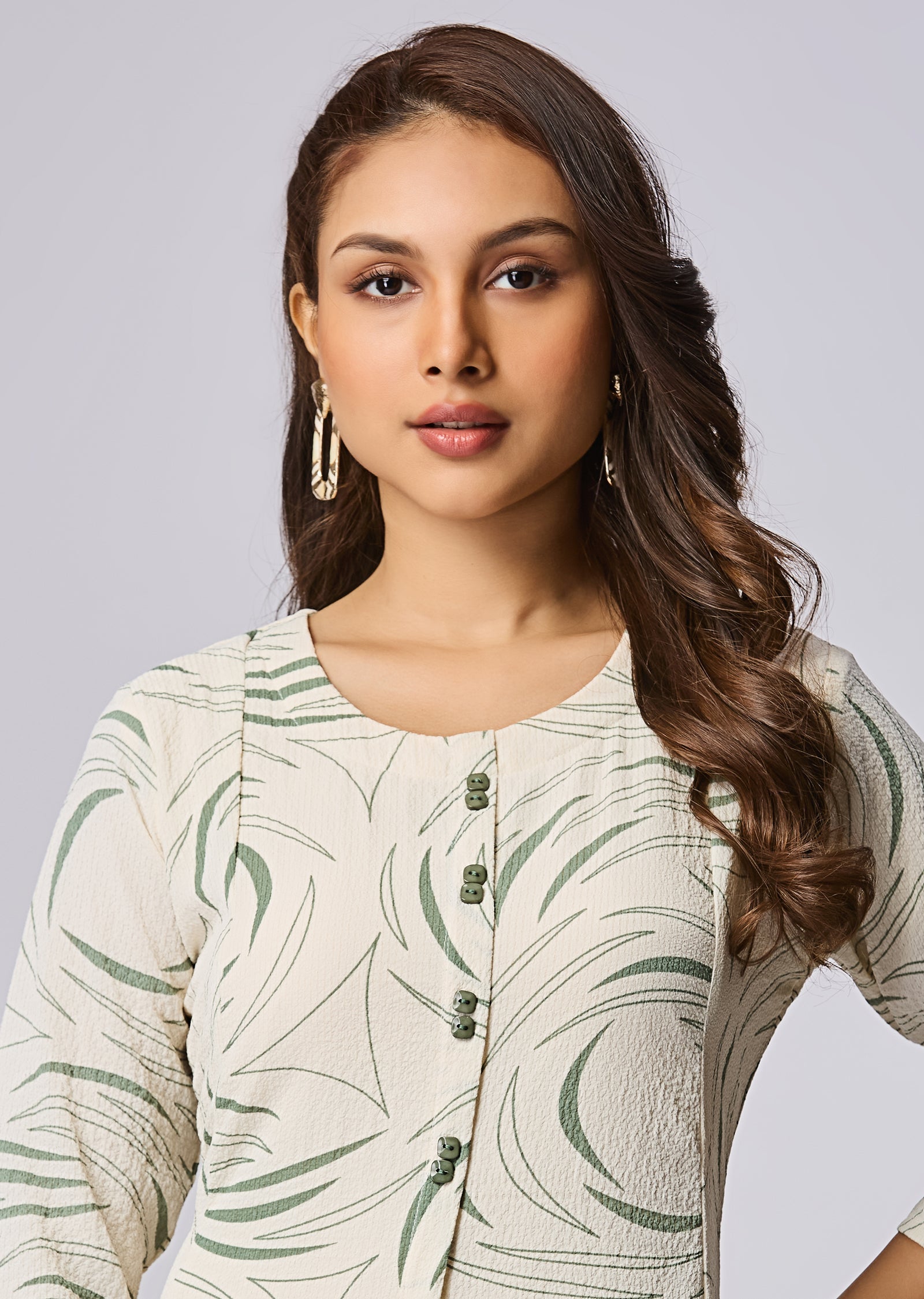 Mehendi Green Midi Dress