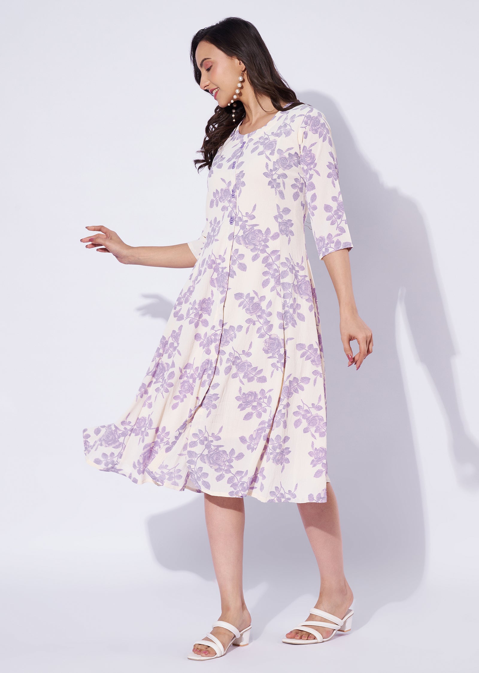 Lavender Midi Dress