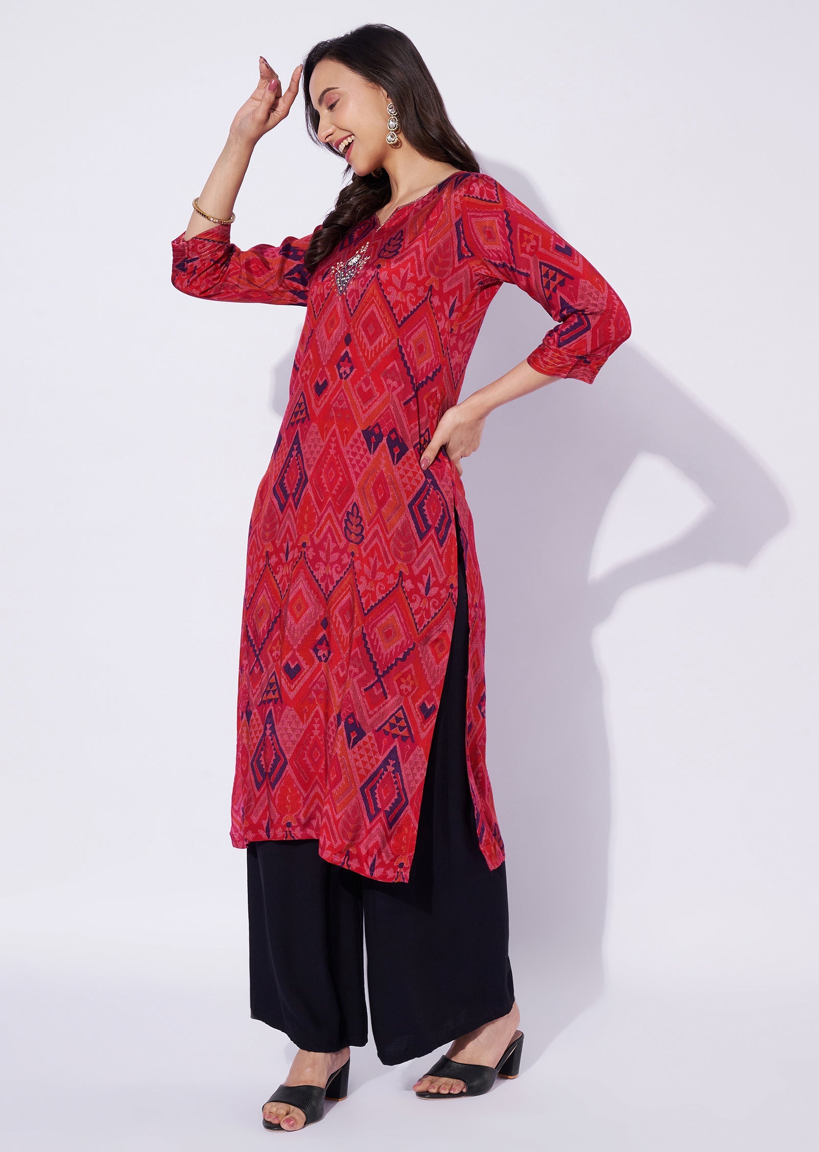 Rani Pink Muslin Straight Cut Top