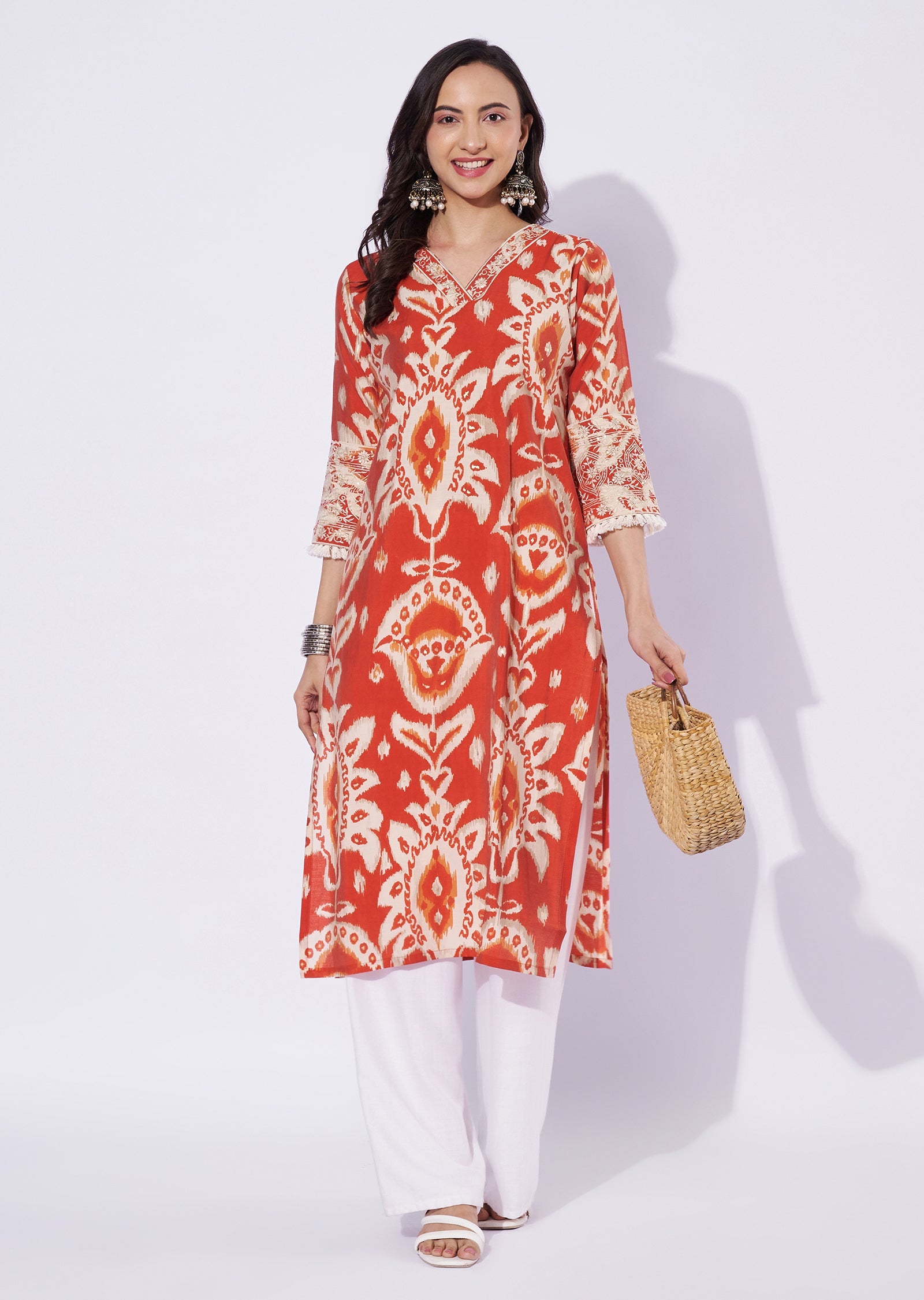 Dark Rust Model Straight Cut Top