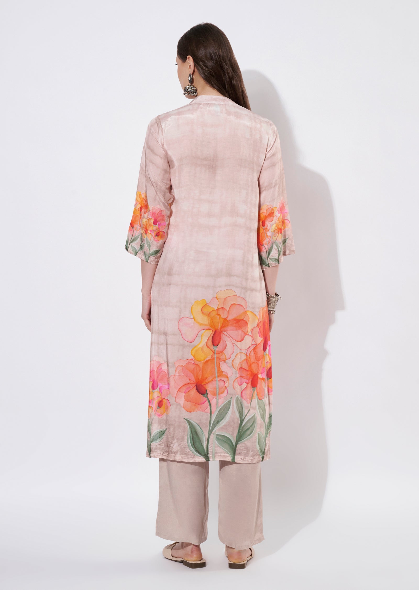 Peach Straight cut set