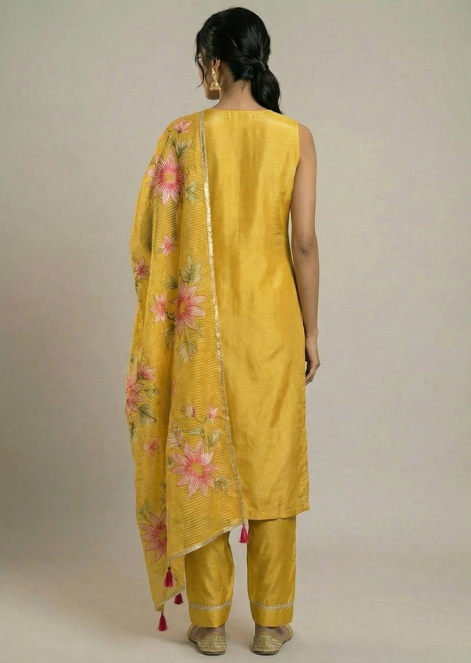 Yellow straight Cut Suit