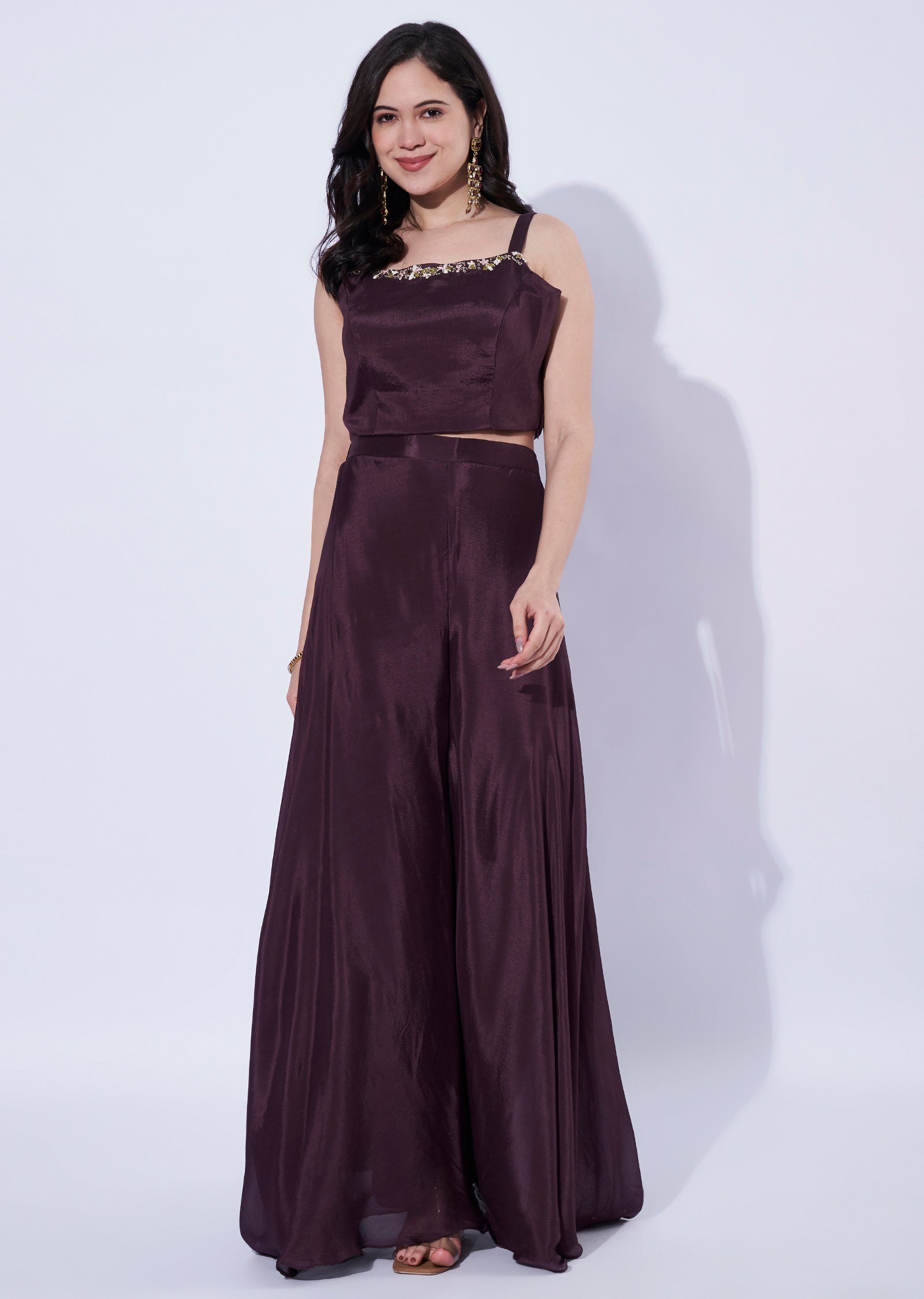 Brown Chinnon Co-ord Set