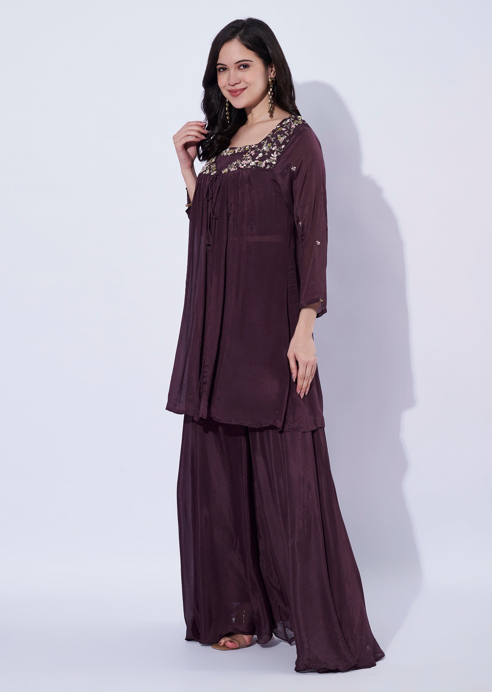 Brown Chinnon Co-ord Set