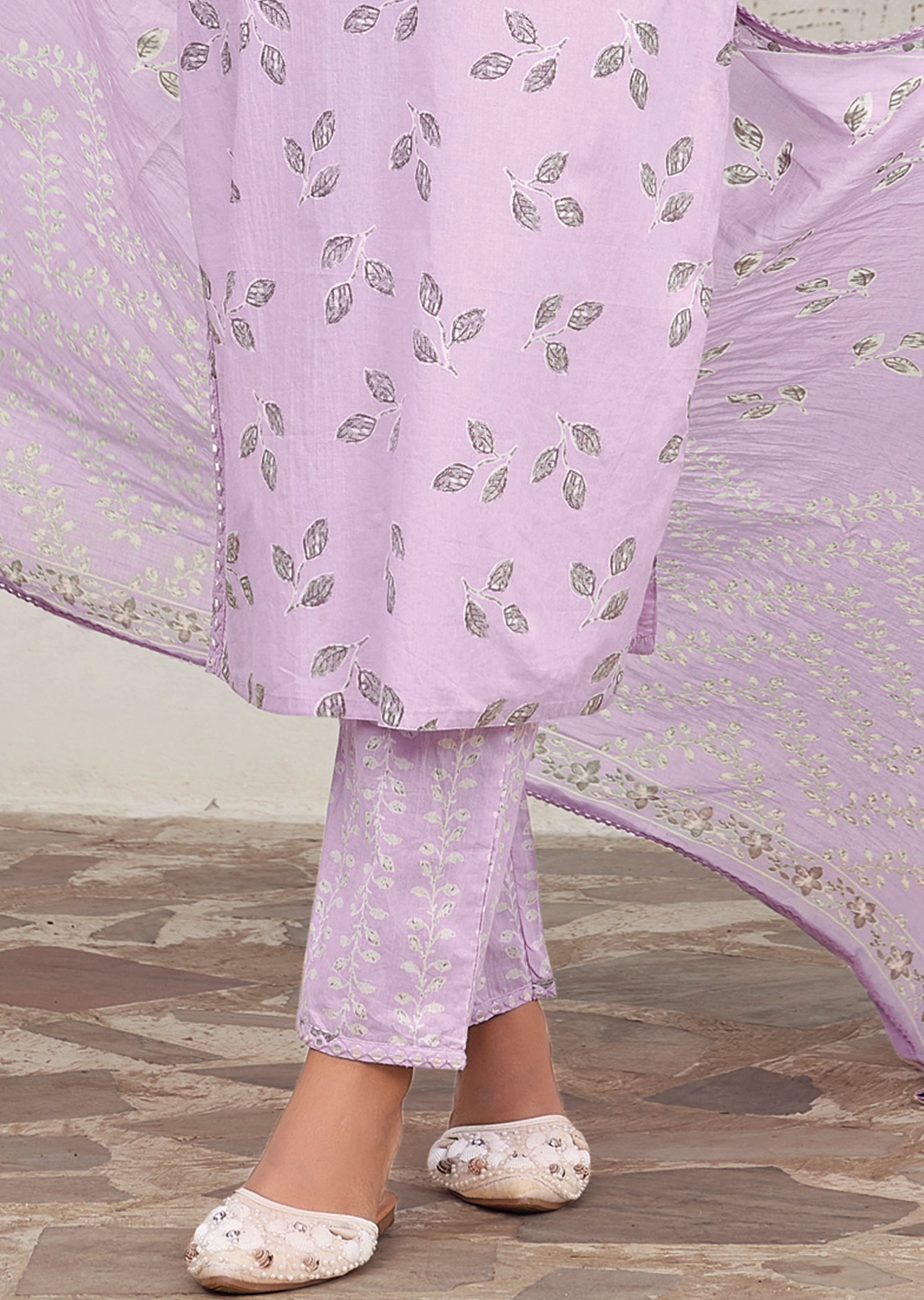 Cotton Straight cut kurti Set