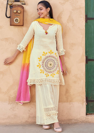 Off White Sharara Set