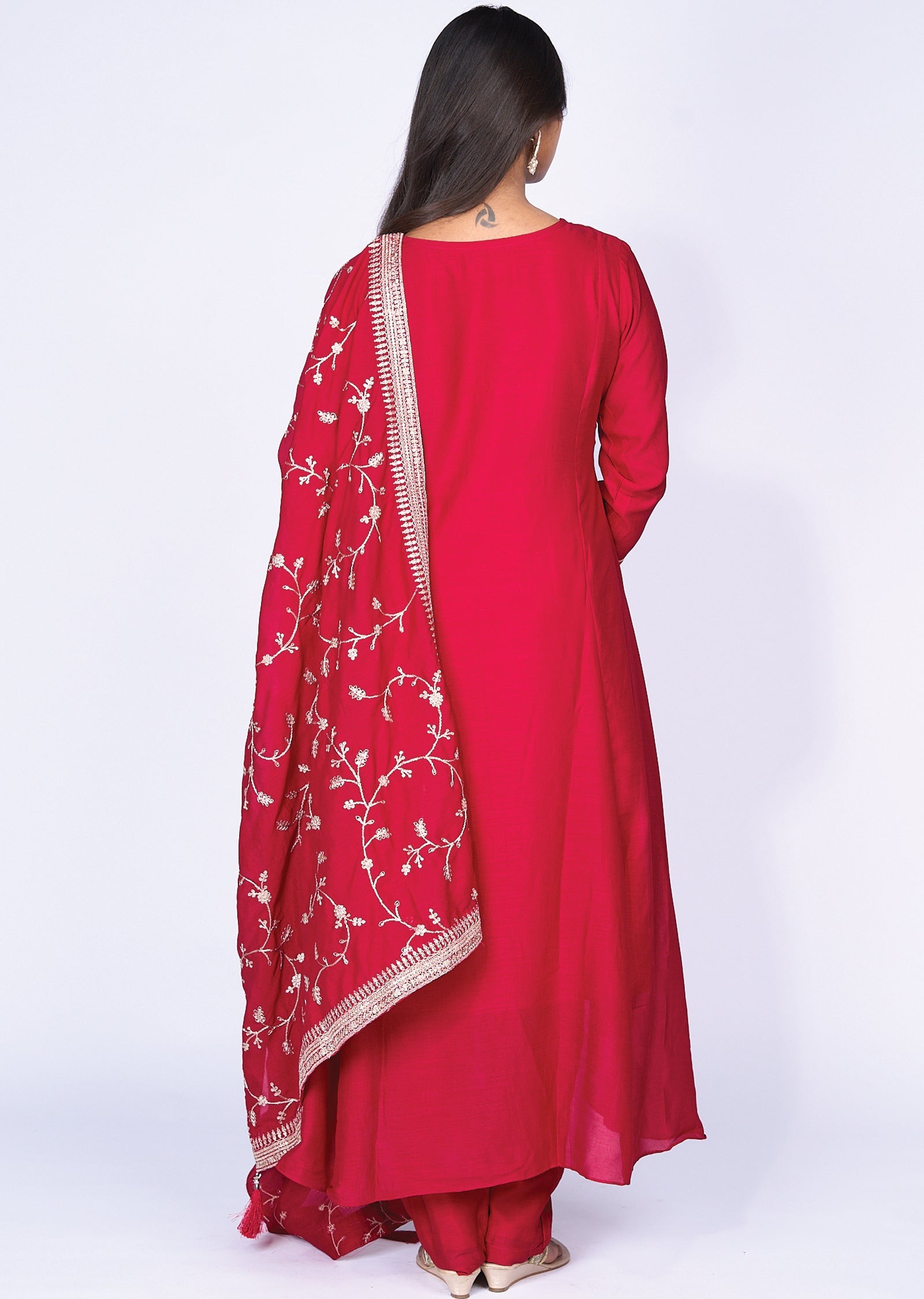 Pink Silk Anarkali