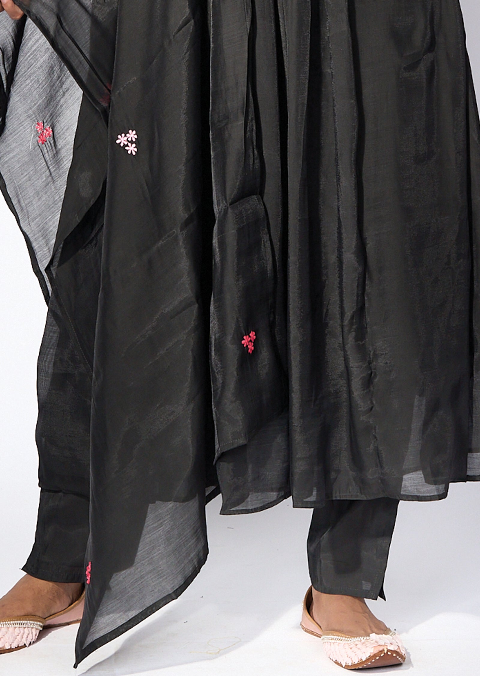 Black Crepe Anarkali