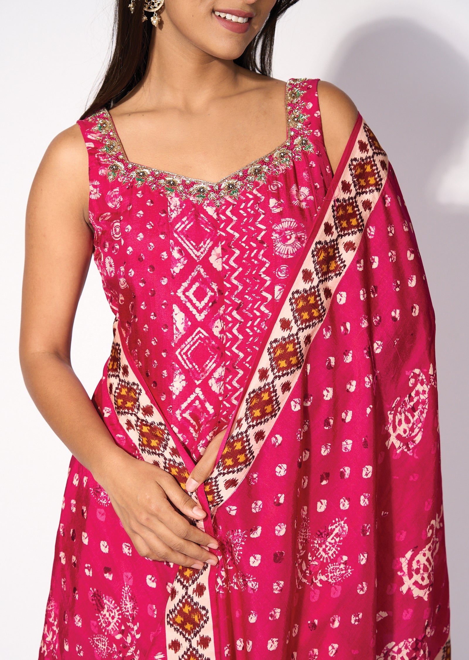 silk anarkali Set
