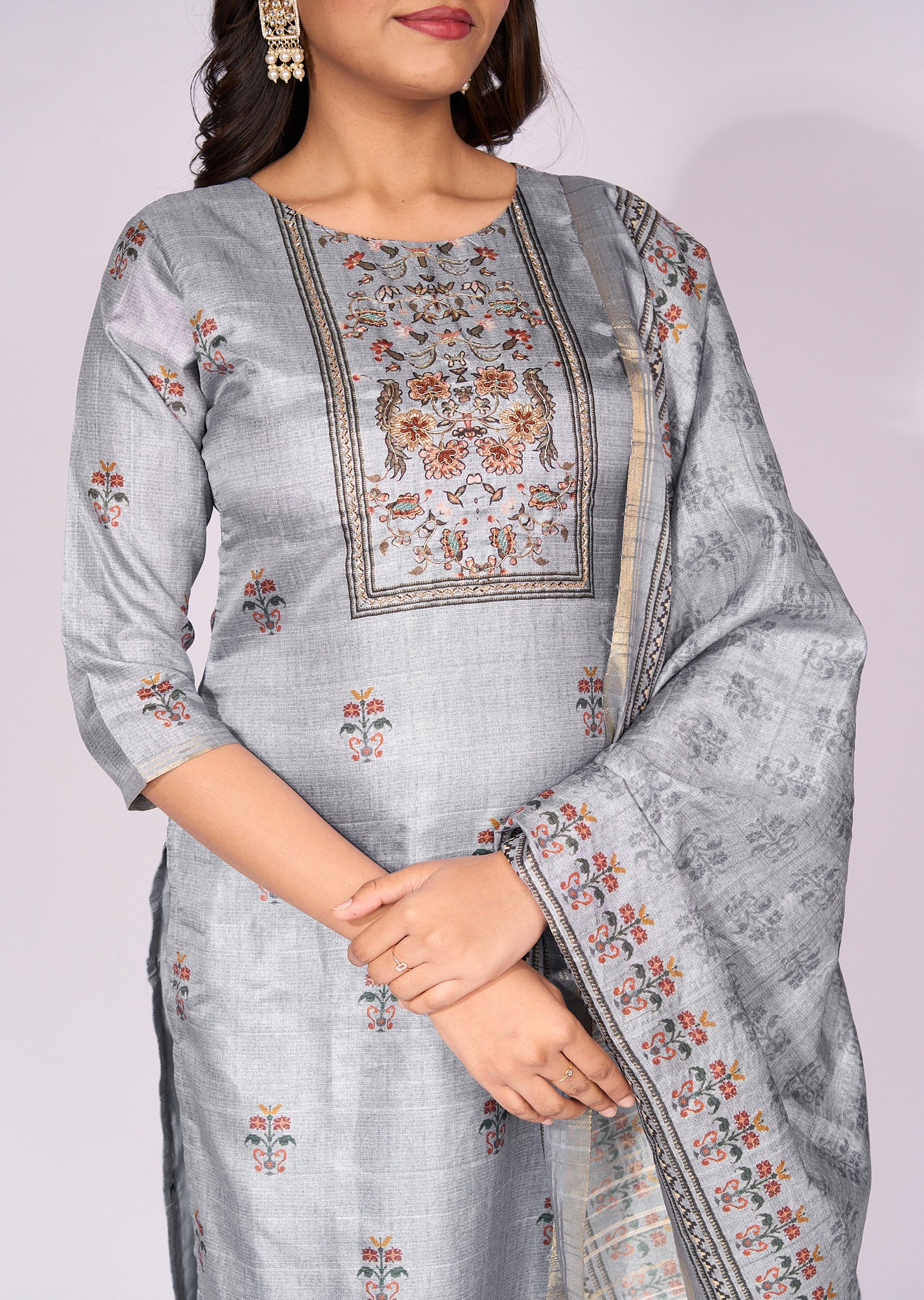 Blue Tussar Straight cut Suit