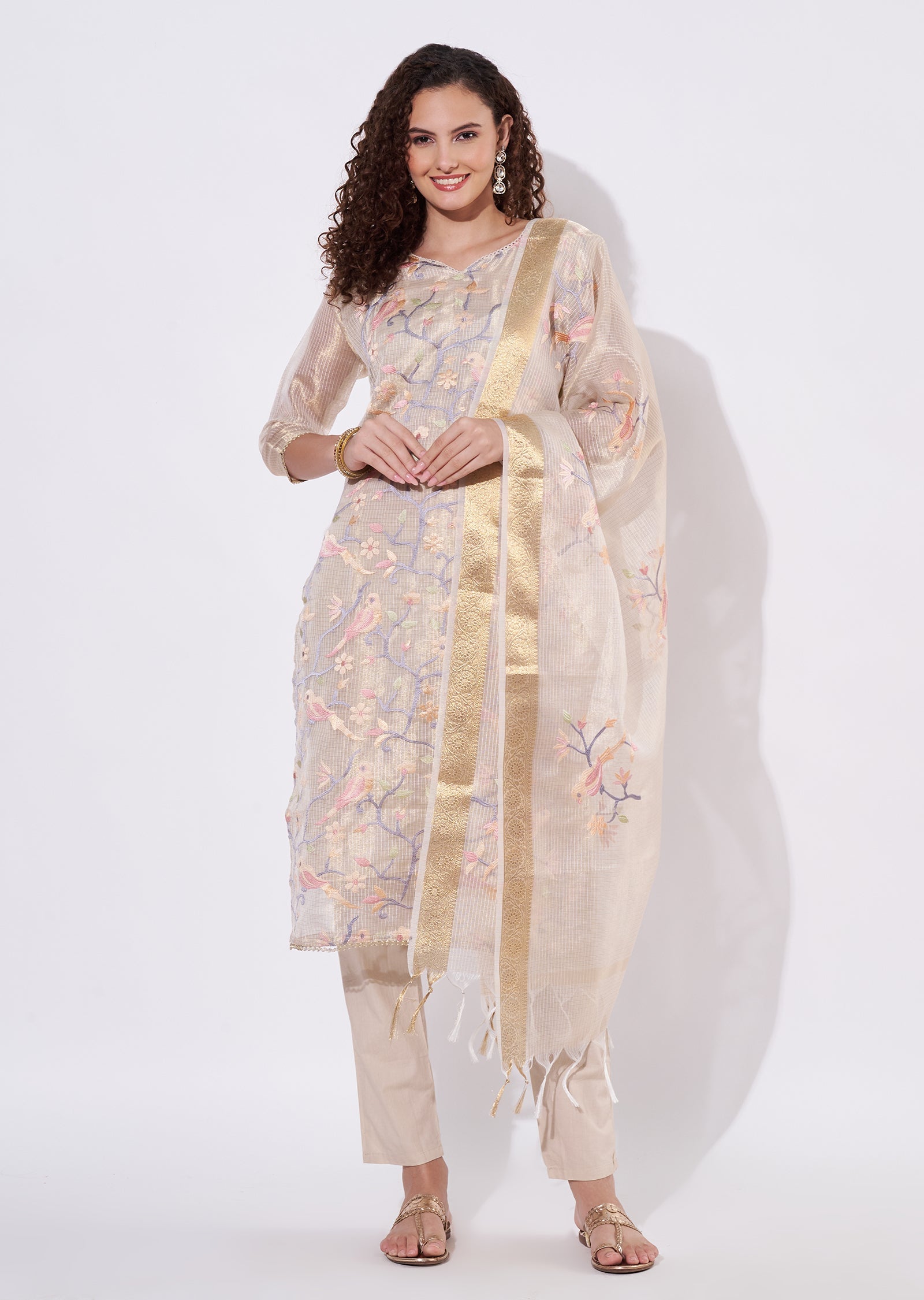 Gold Kota Straight cut Suit