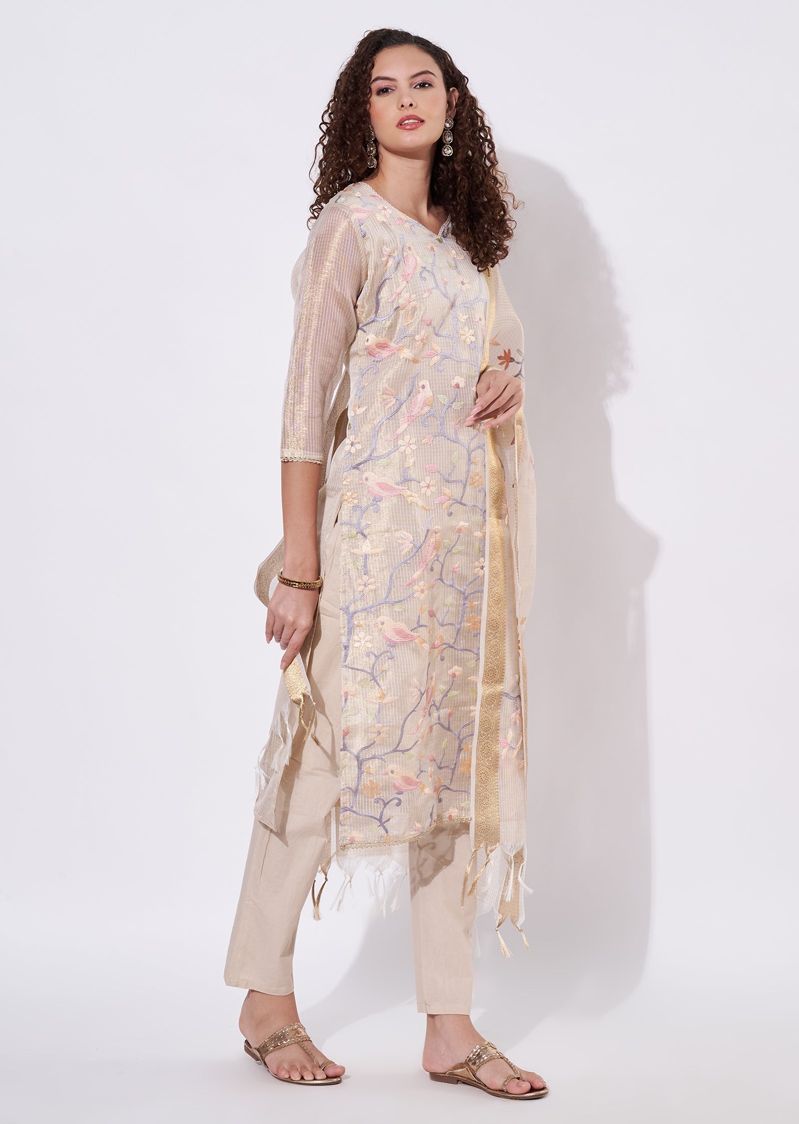 Gold Kota Straight cut Suit