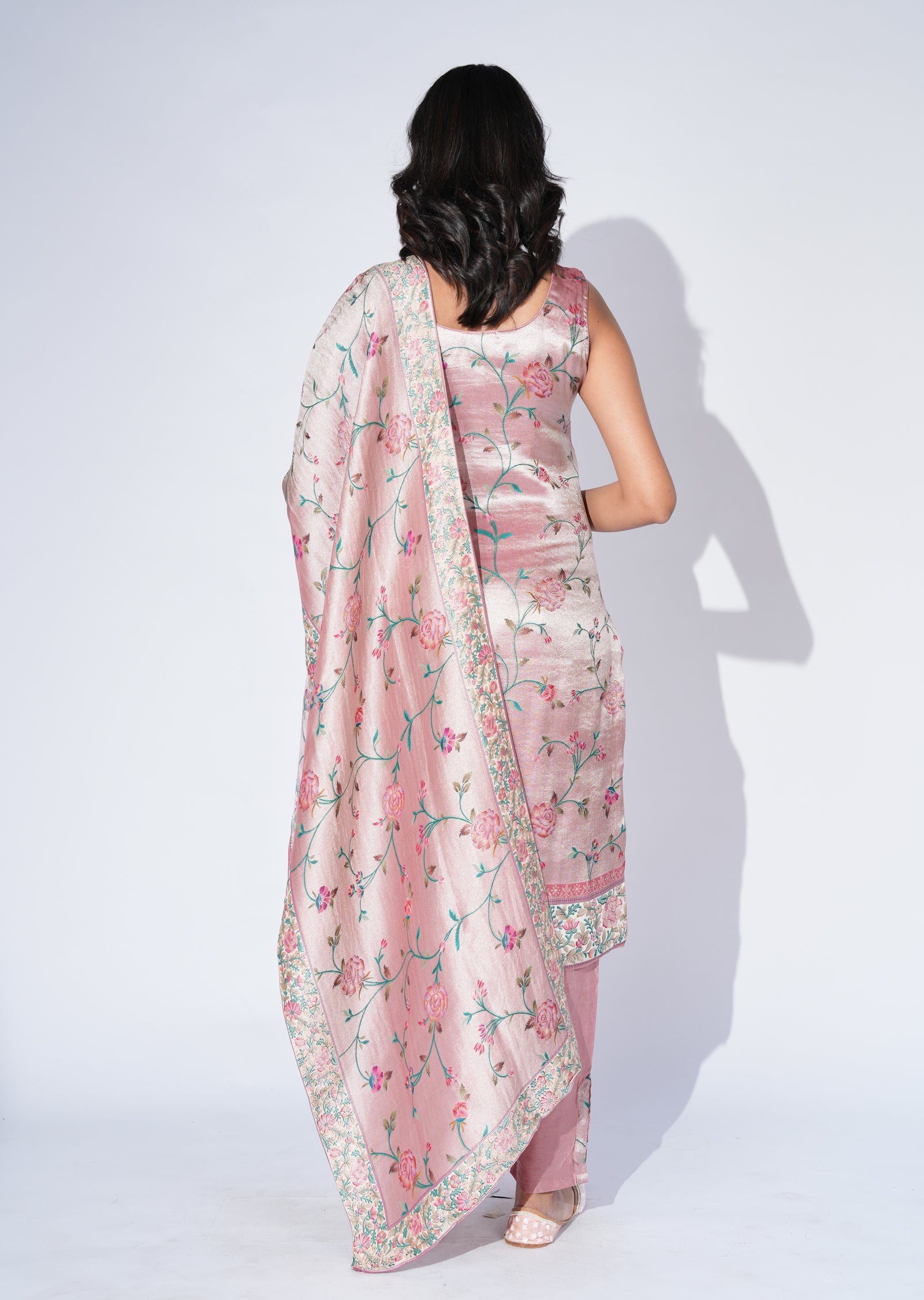 Pink Tissue Straight cut Suit