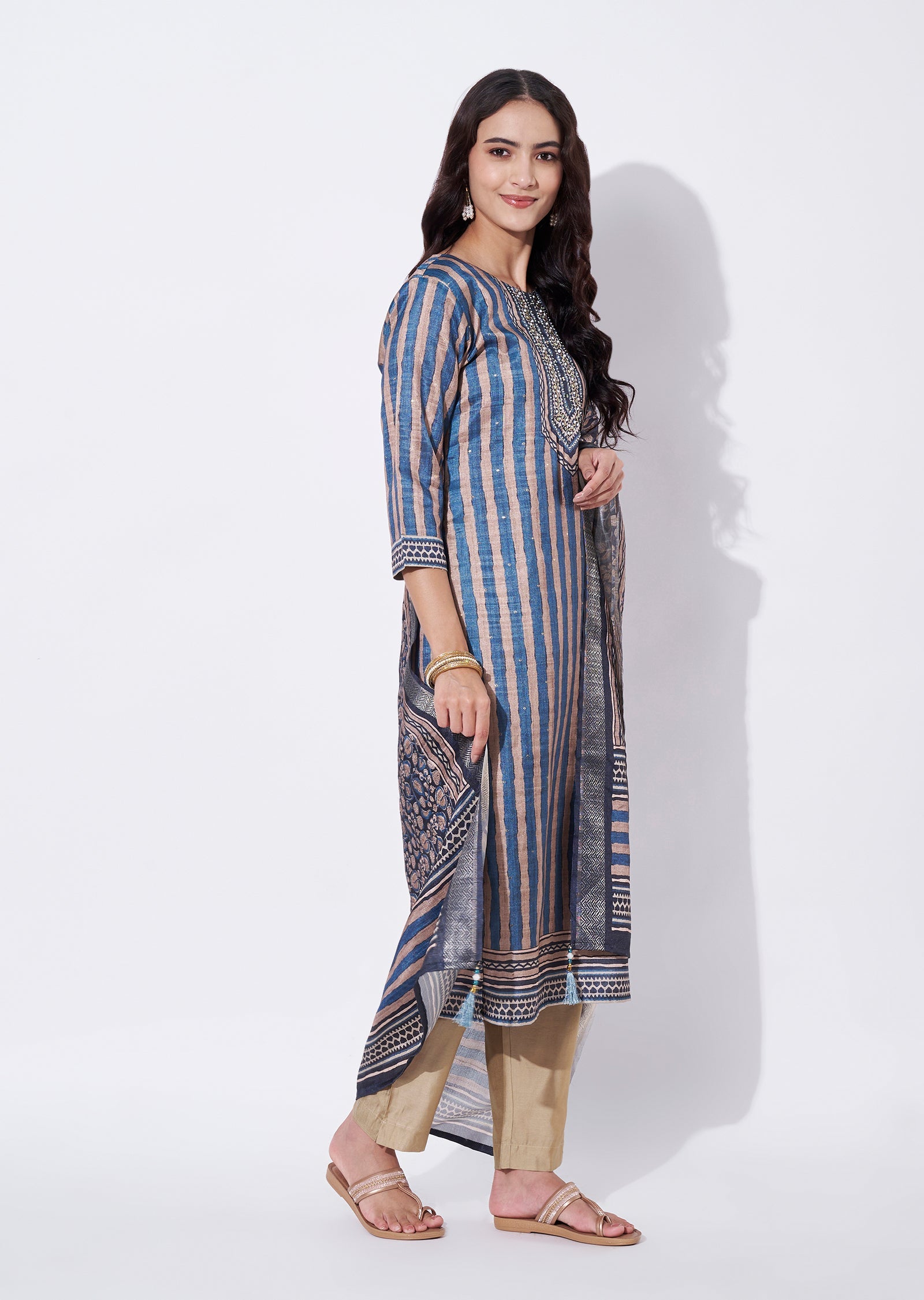 Grey Tussar Straight cut suit