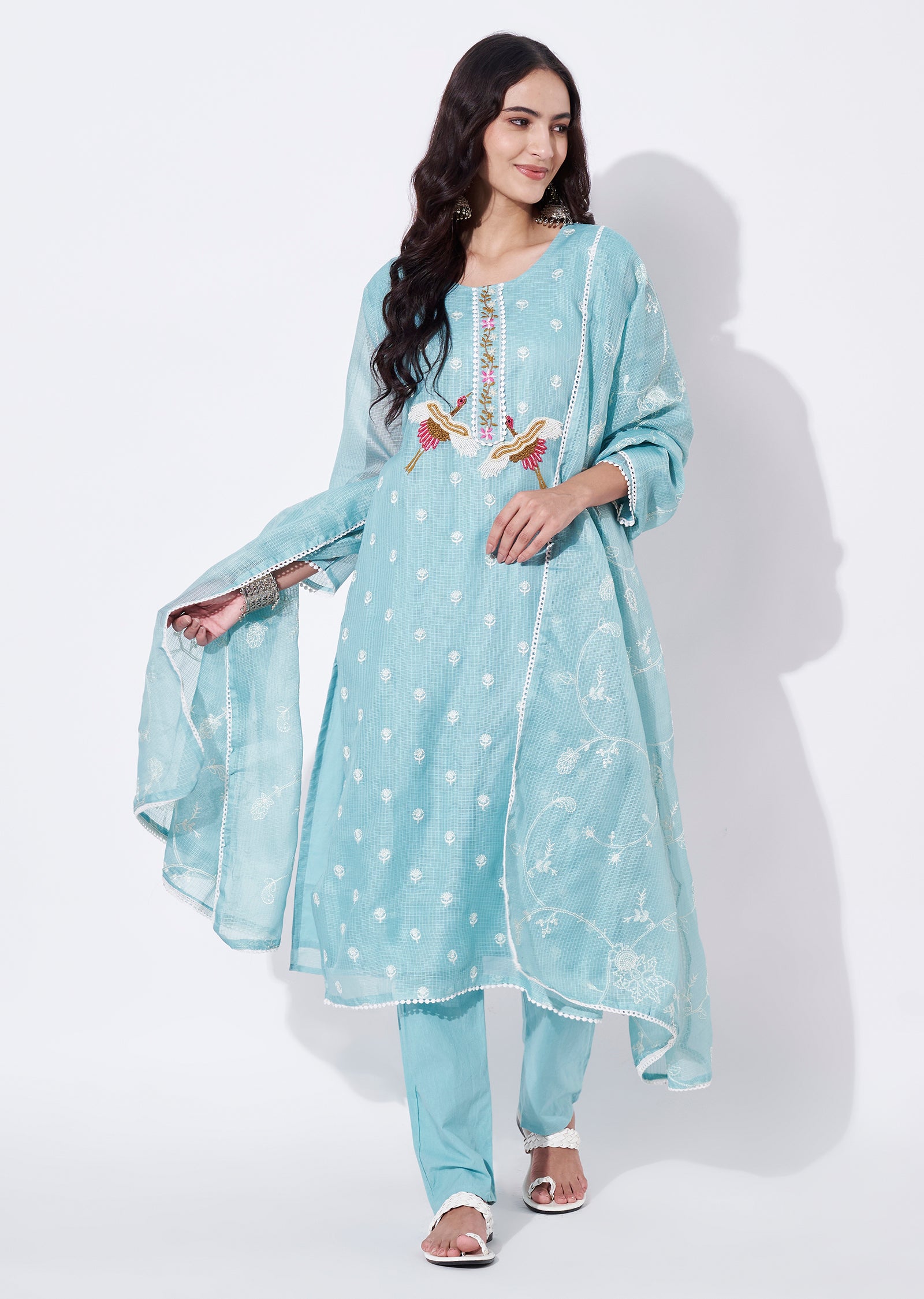 Blue Straight cut Suit