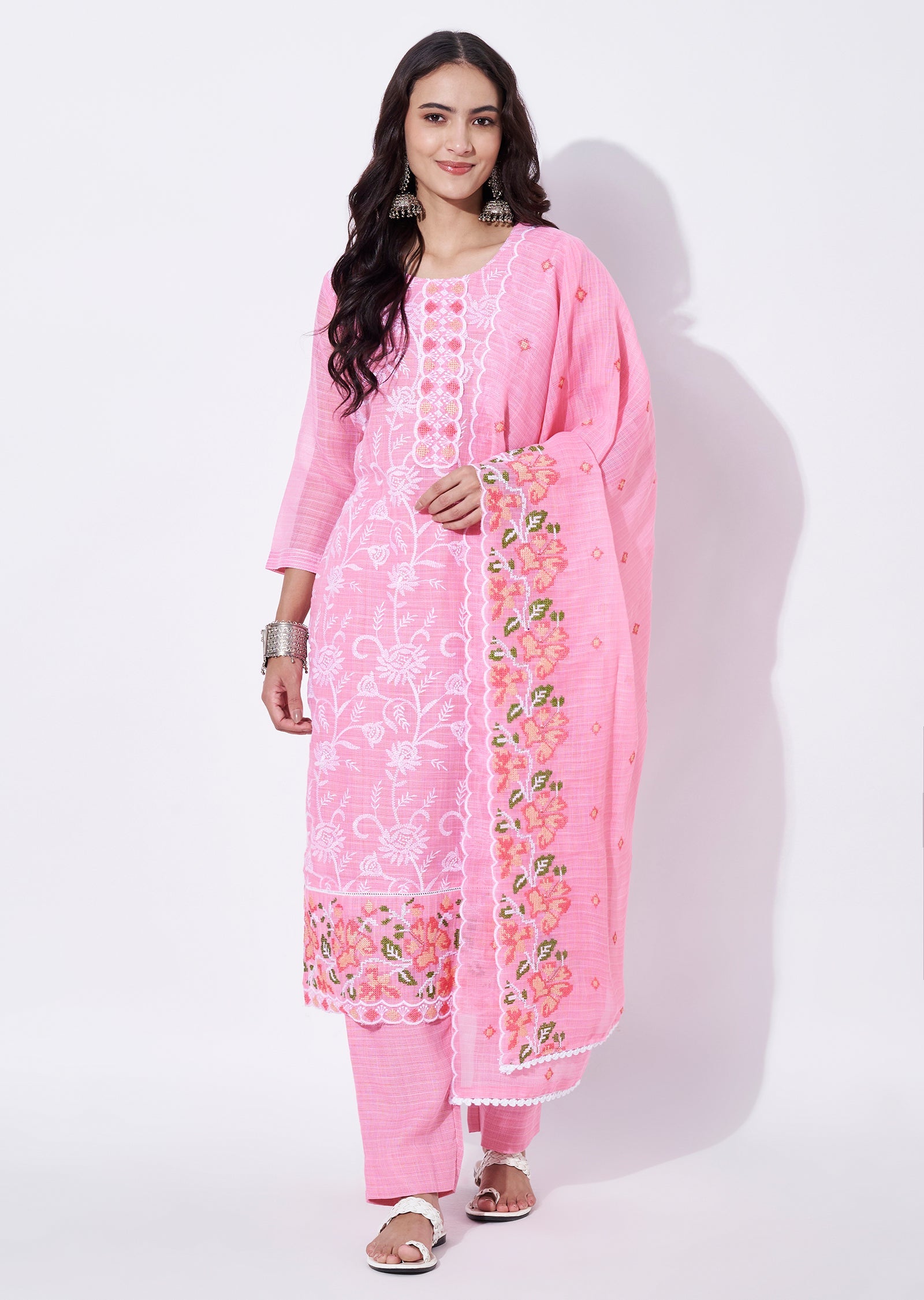 Pink Straight cut Suit