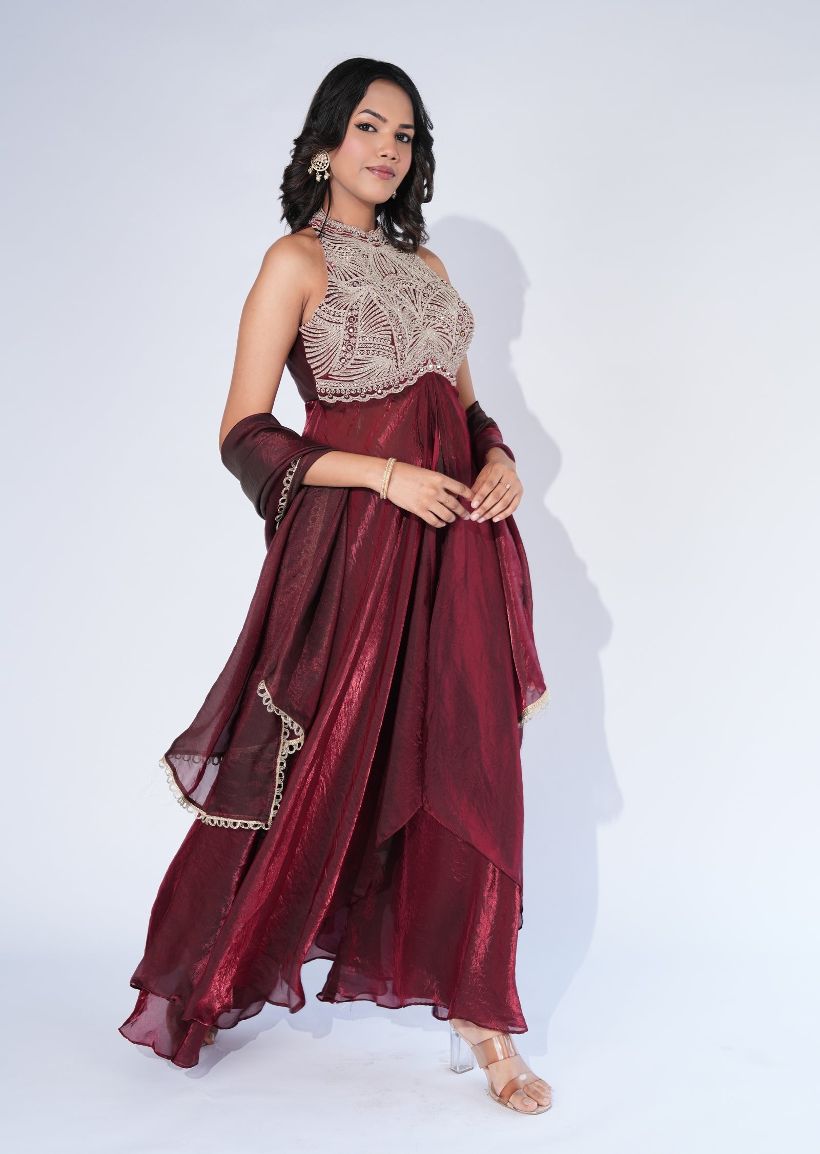 Maroon Anarkali Suit