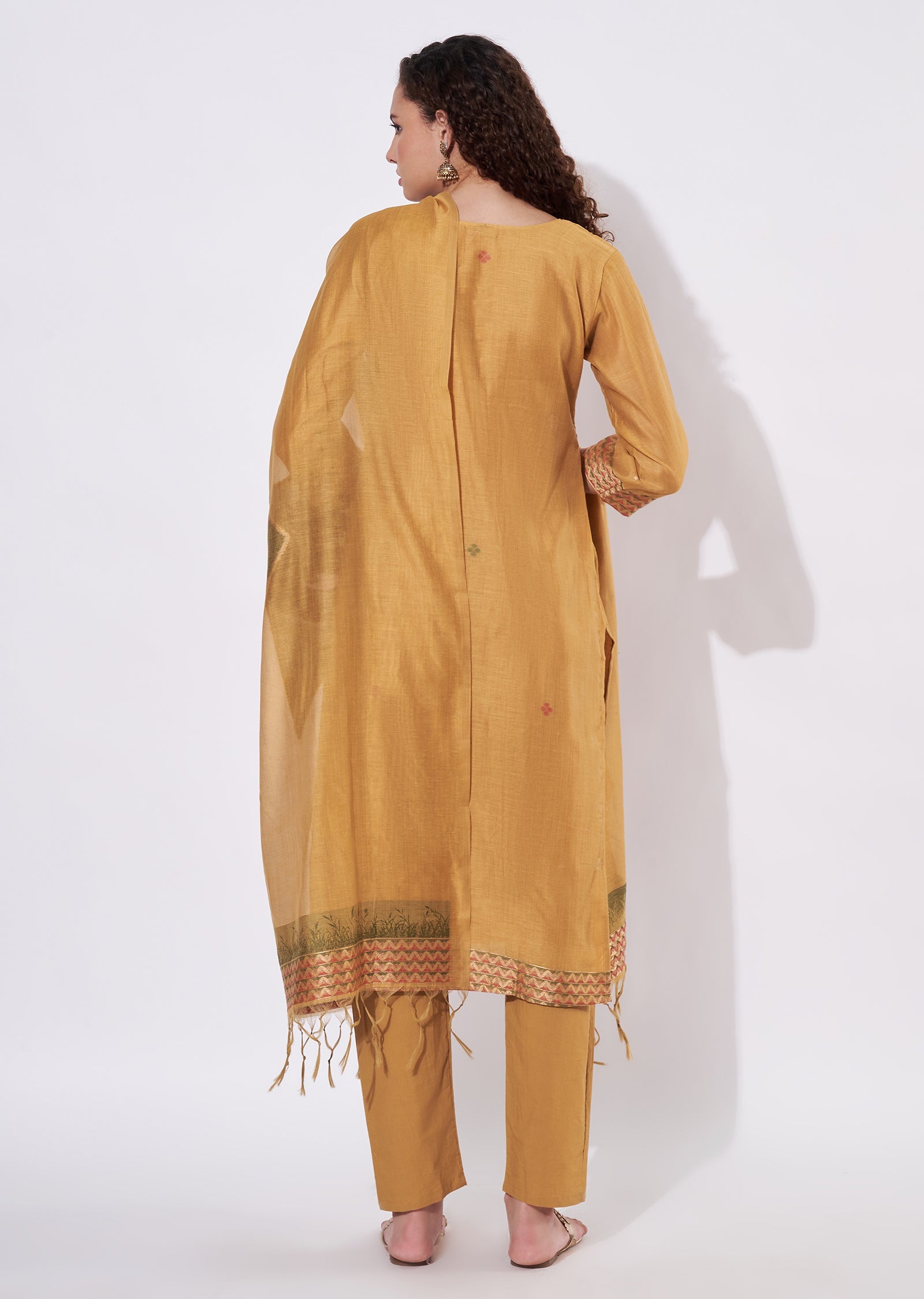 Mustard Chinnon Straight cut Suit