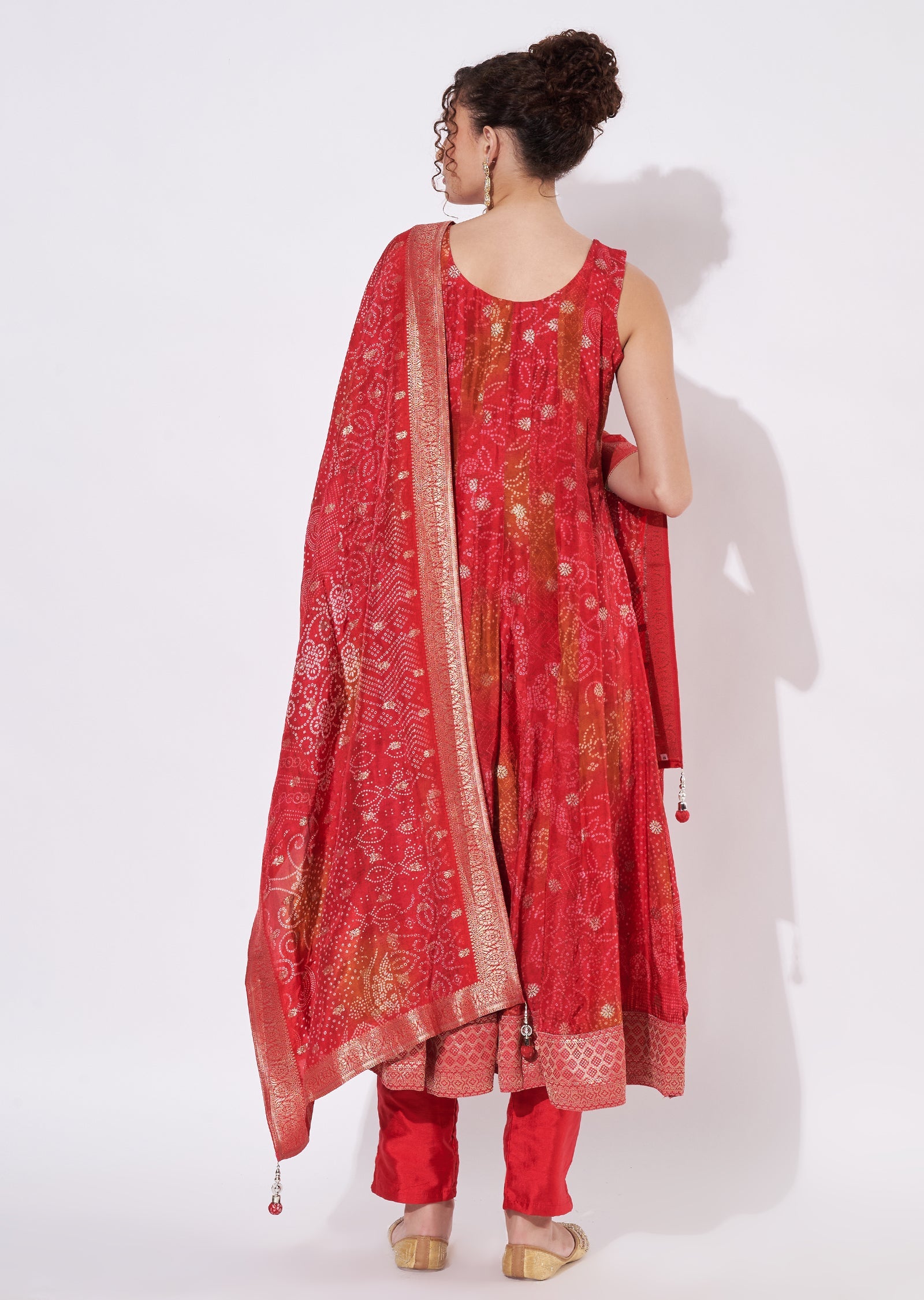 Pink Chinnon Anarkali Suit