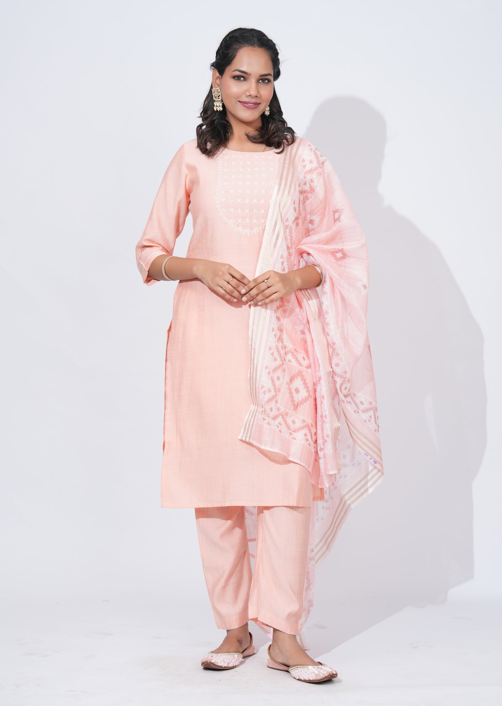 Peach Gold Straight cut Suit