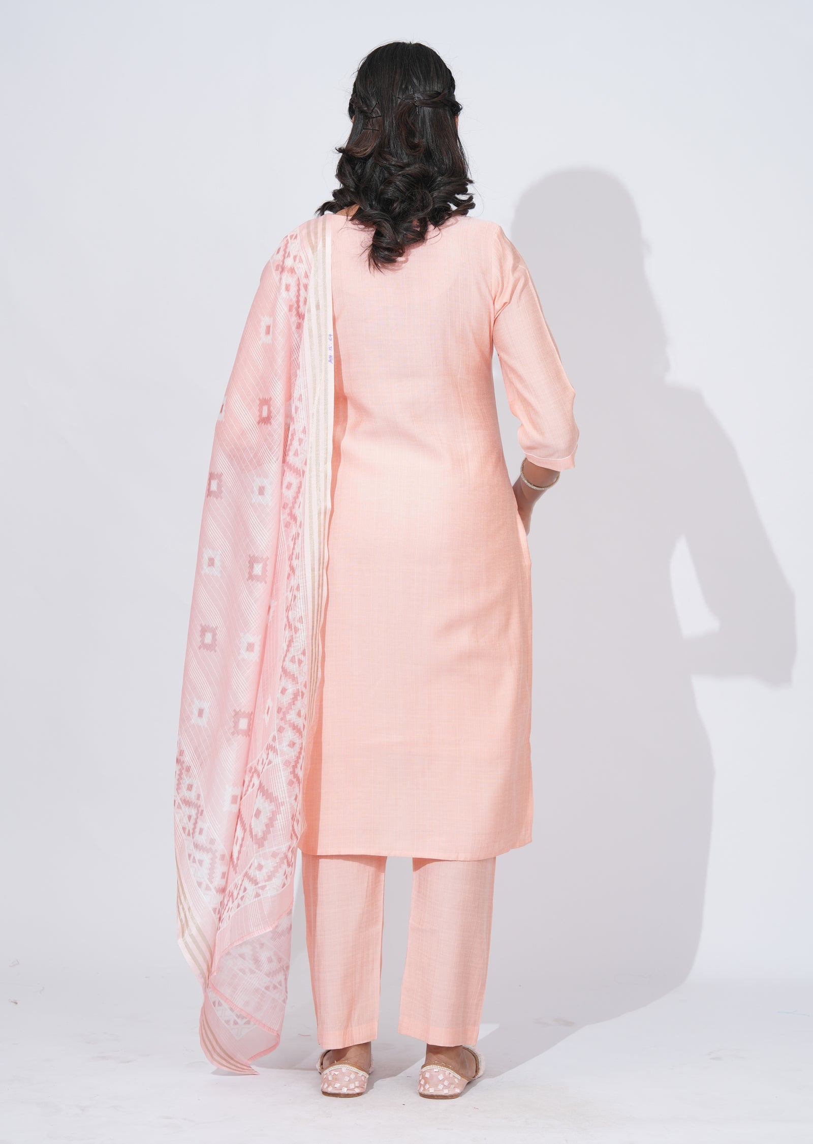 Peach Gold Straight cut Suit