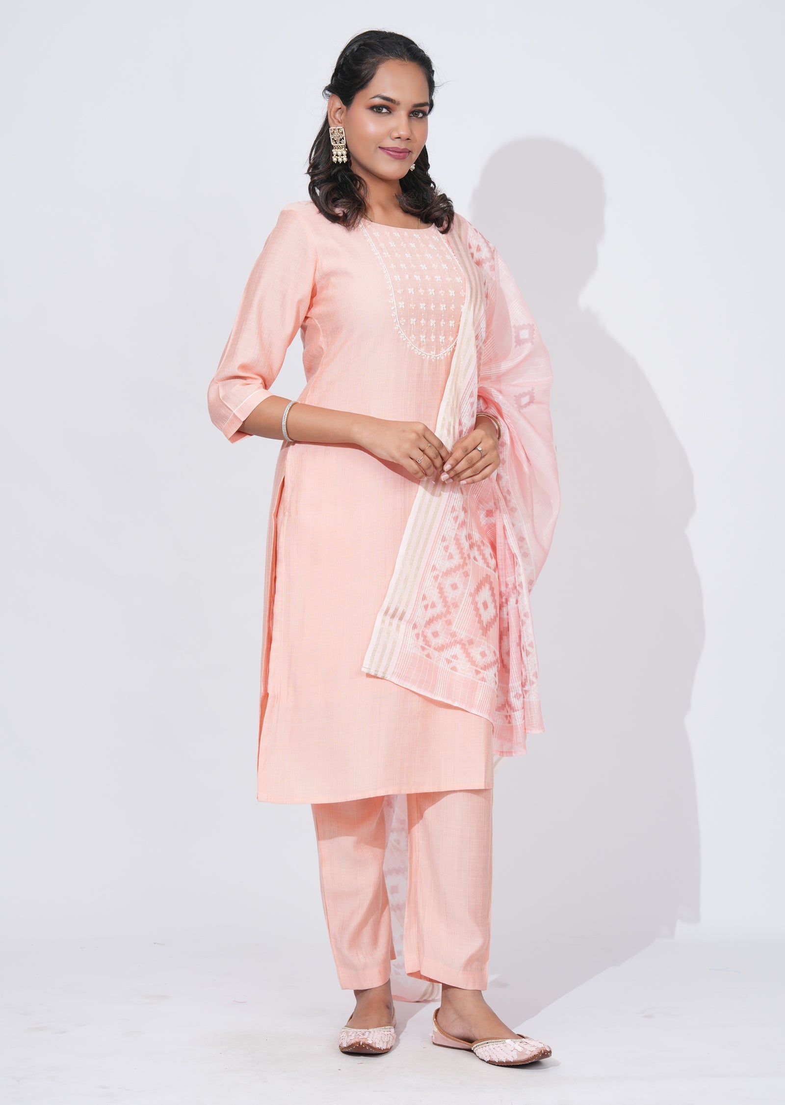 Peach Gold Straight cut Suit