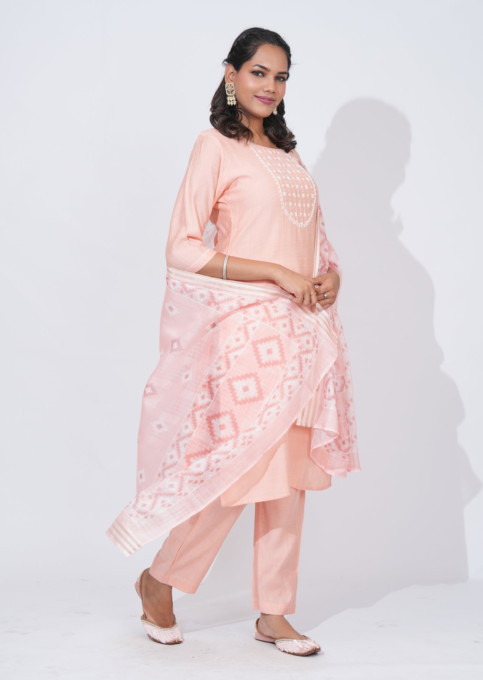 Peach Gold Straight cut Suit