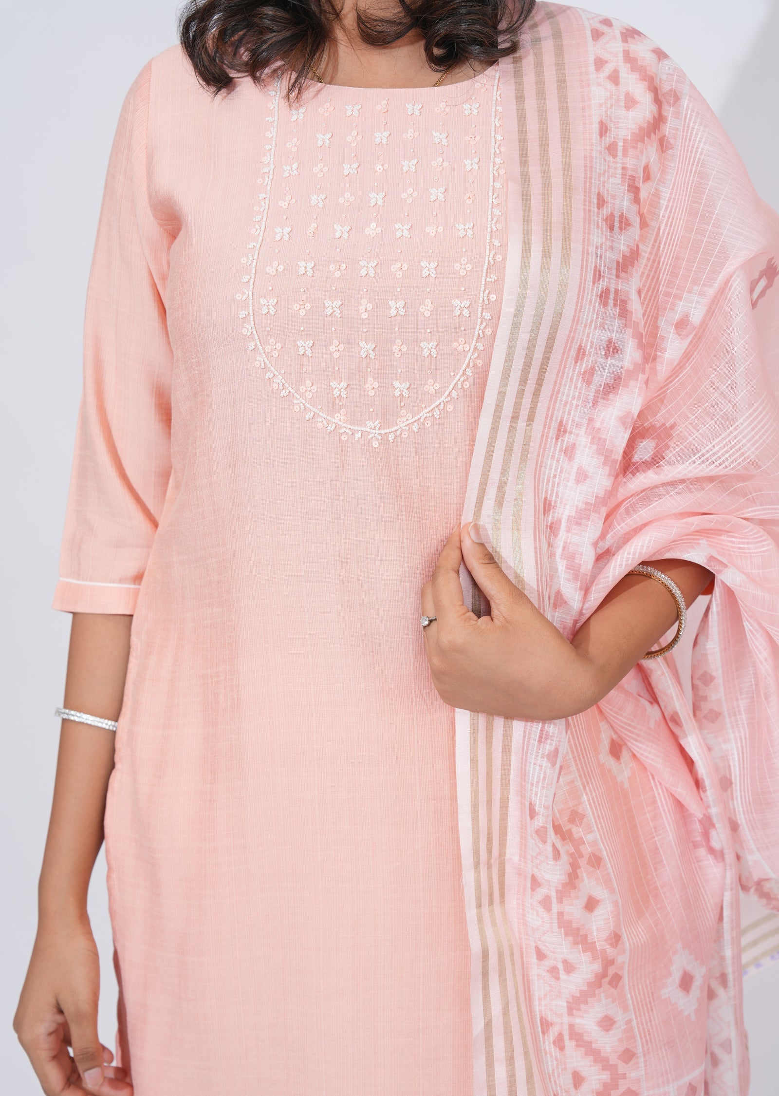 Peach Gold Straight cut Suit
