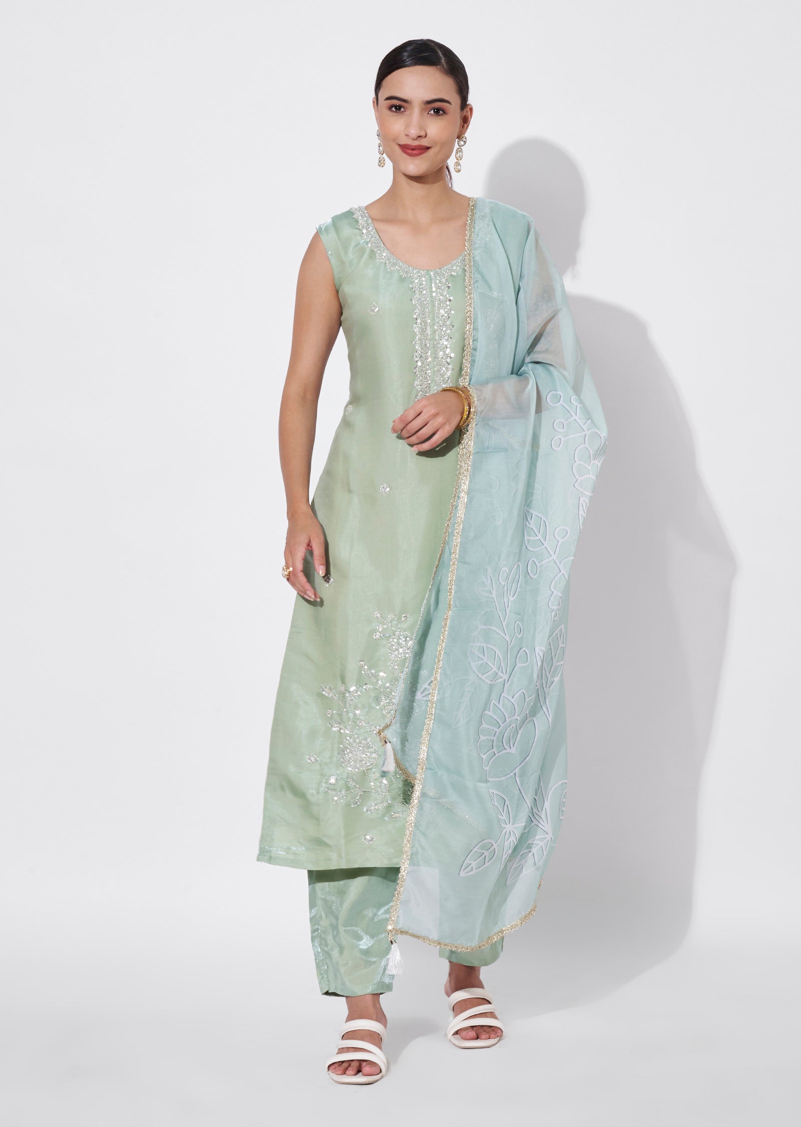 Light Green Straight Cut Suit