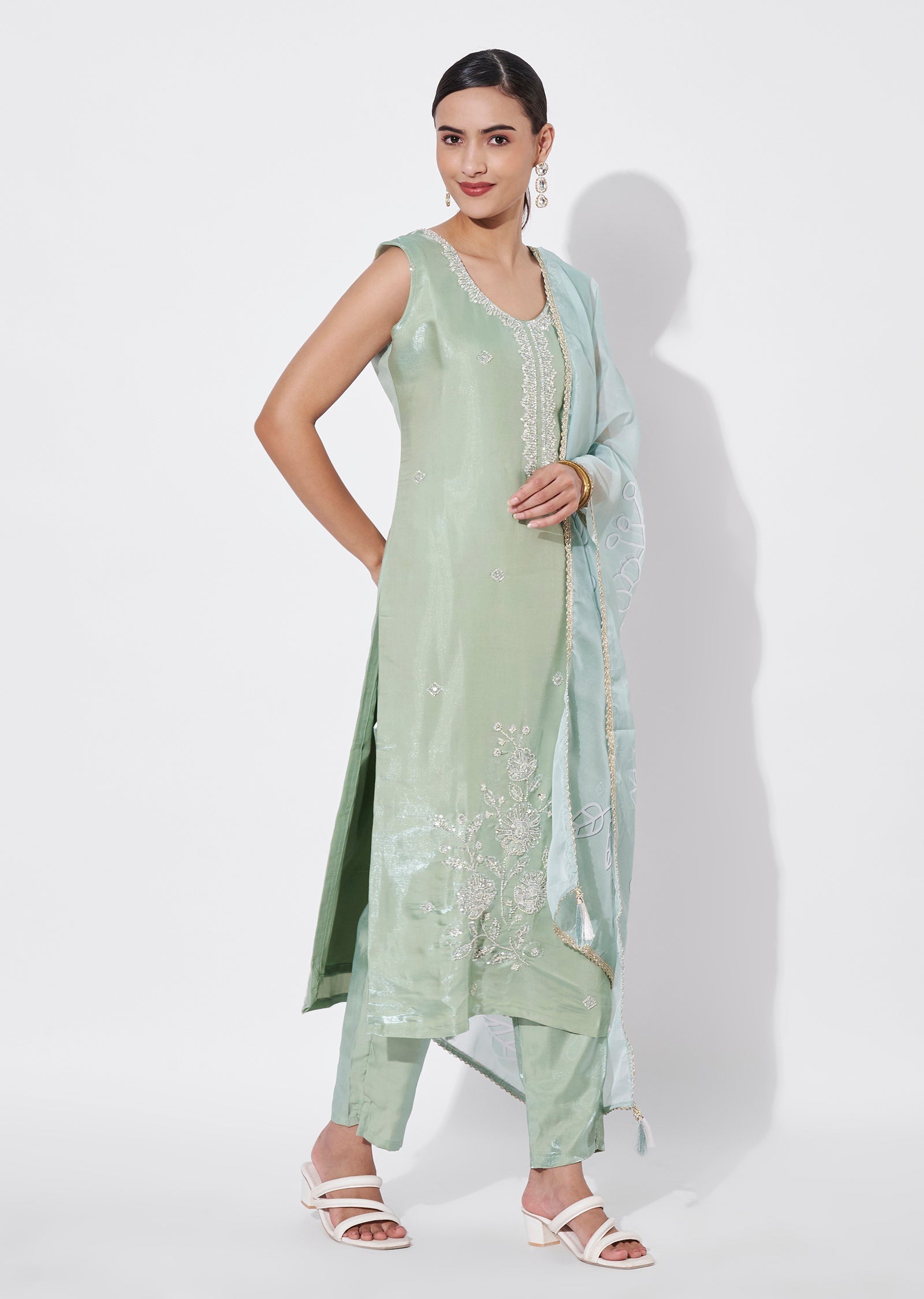 Light Green Straight Cut Suit