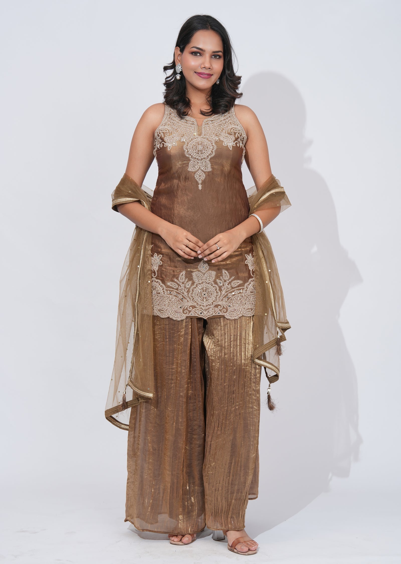 Green Sharara Set