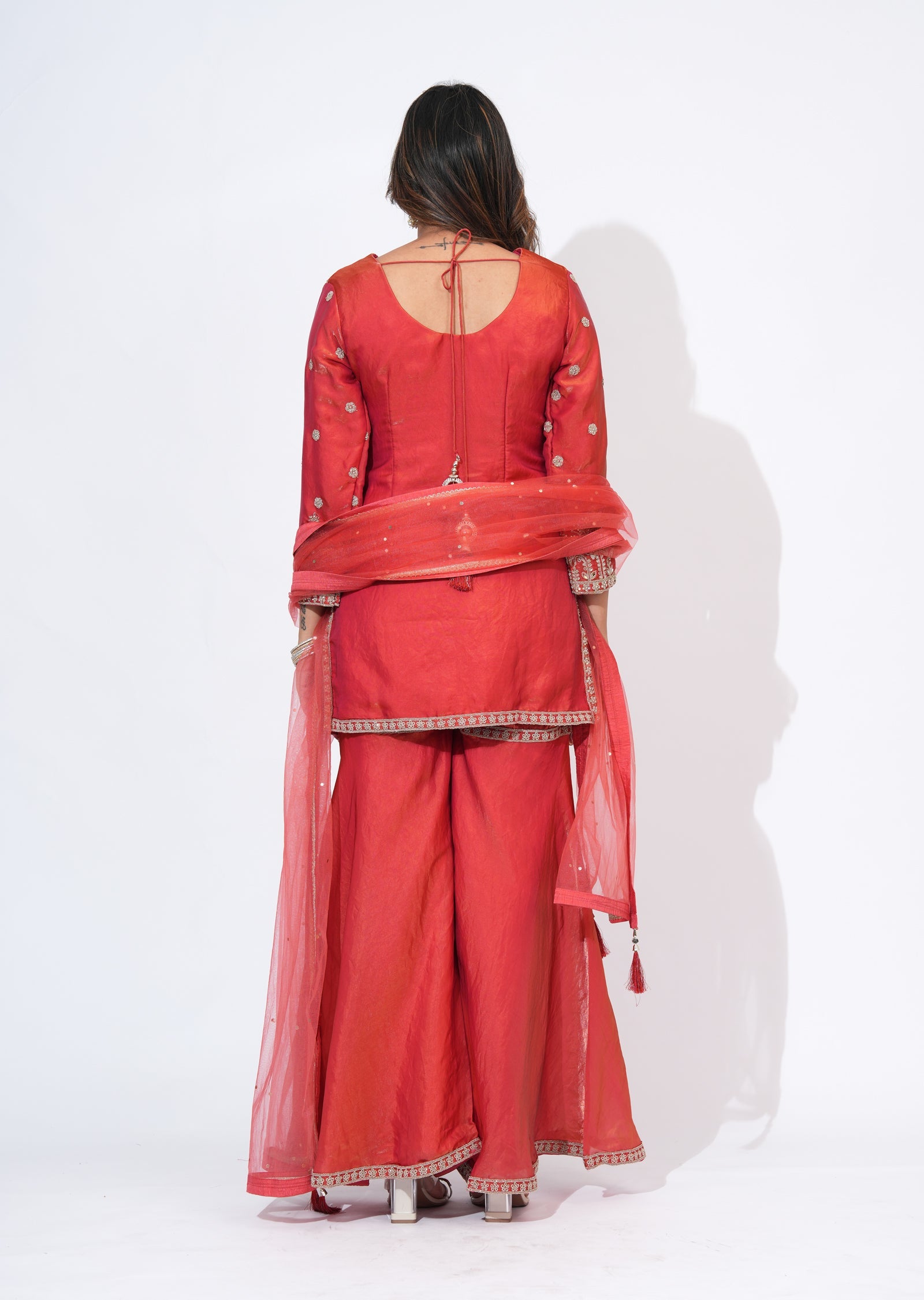 Coral Sharara Set