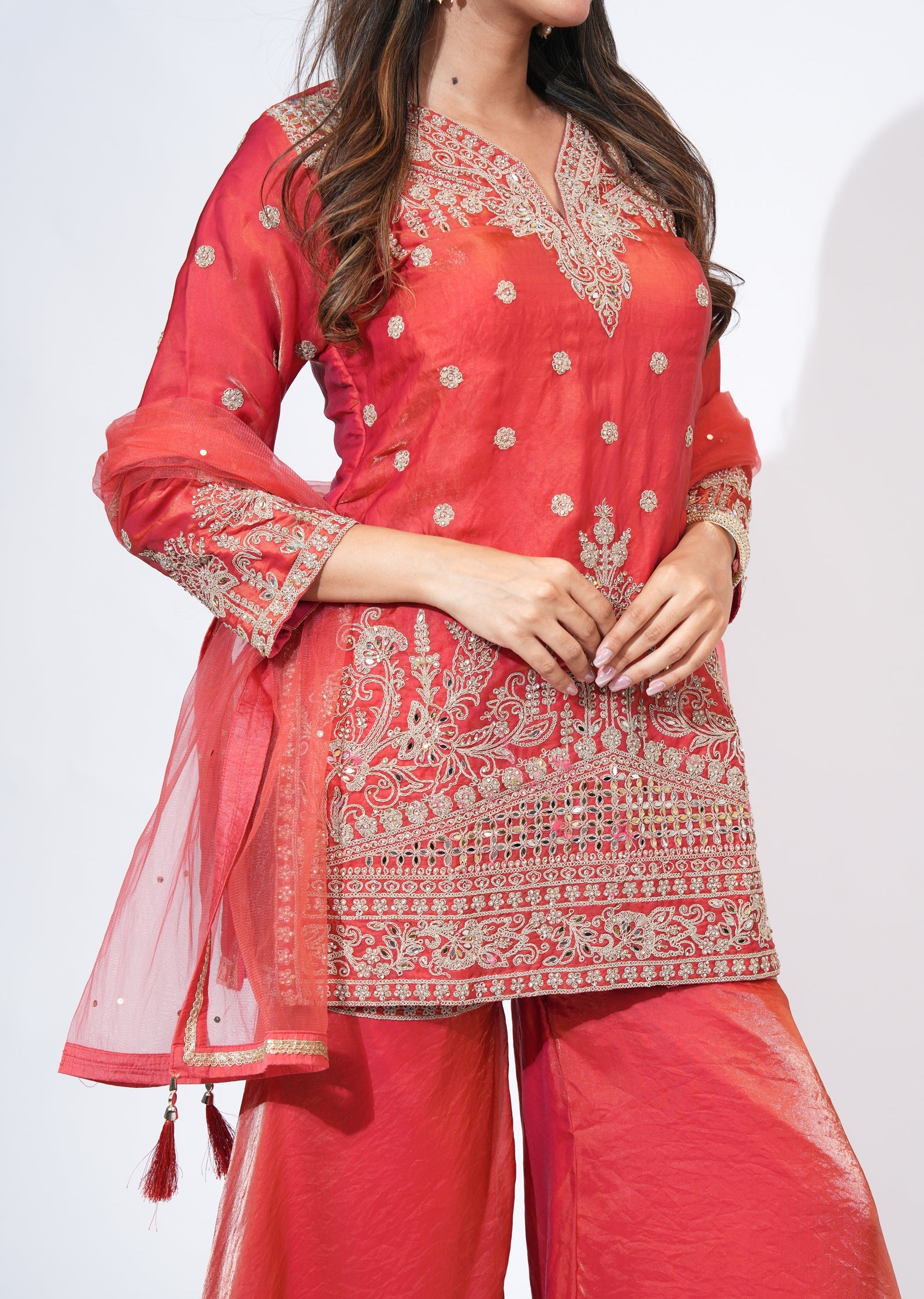Coral Sharara Set