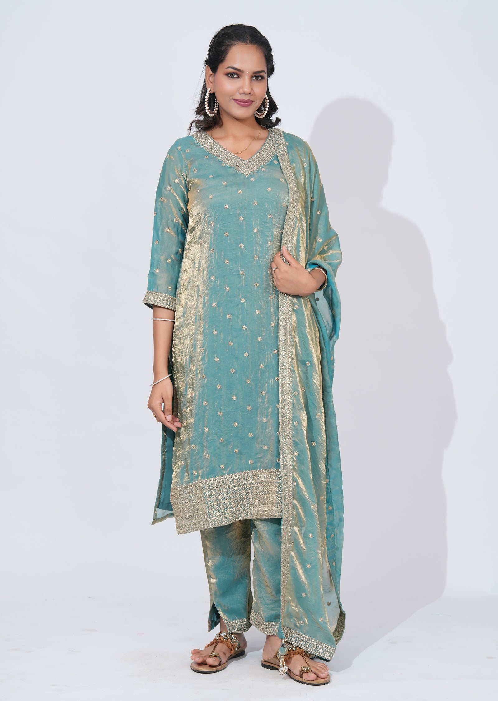 Light Green Straight cut suit