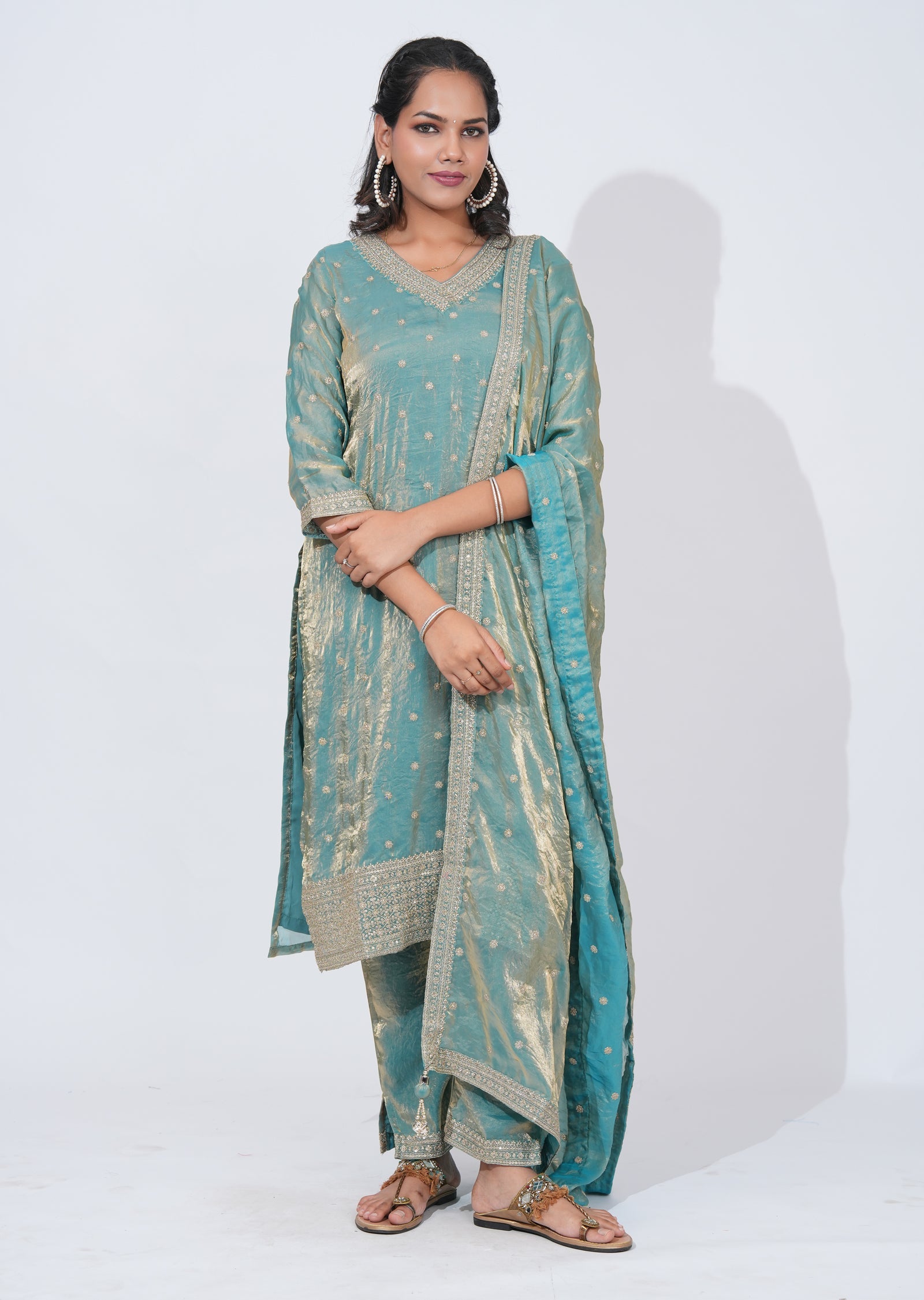 Light Green Straight cut suit