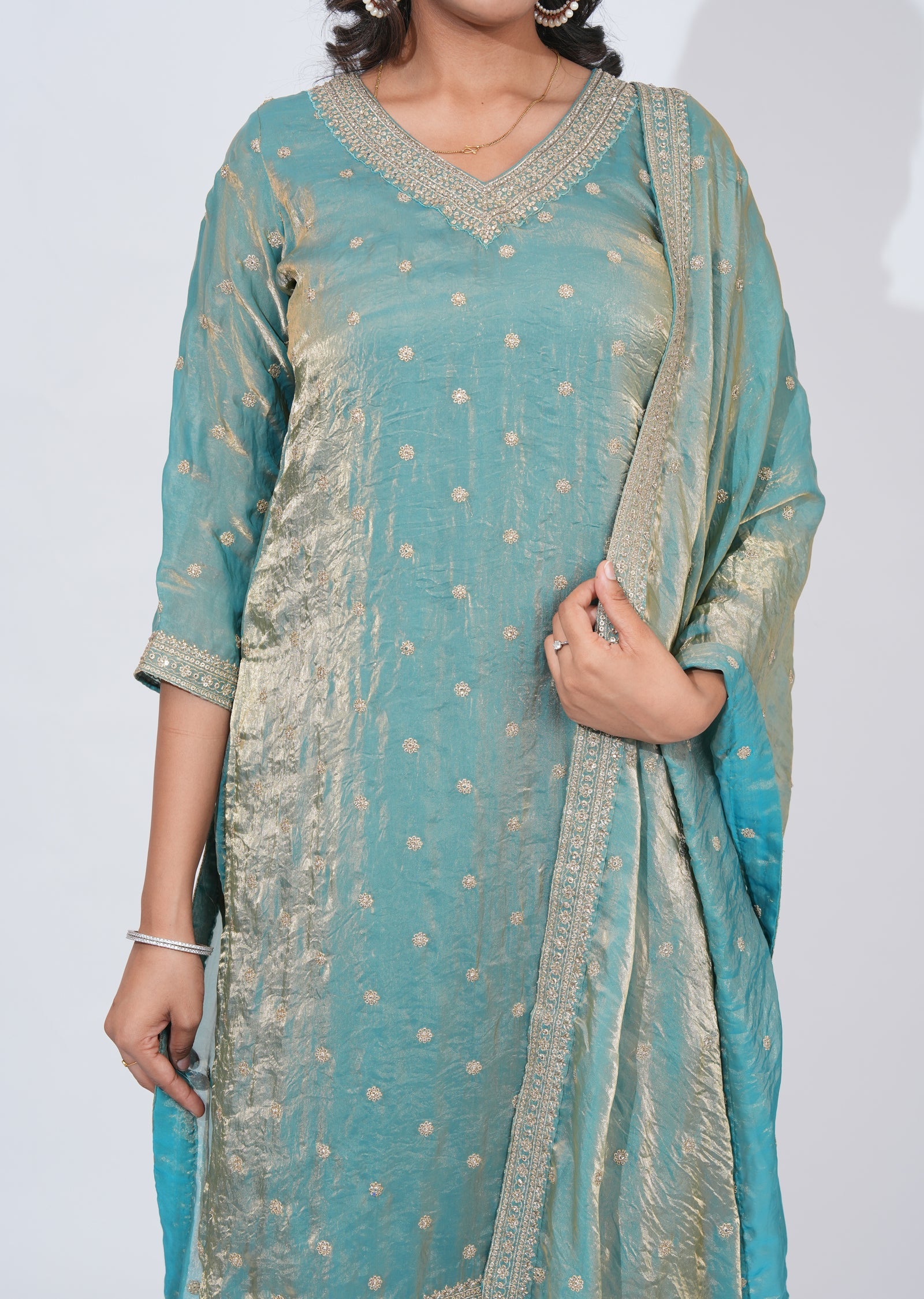 Light Green Straight cut suit