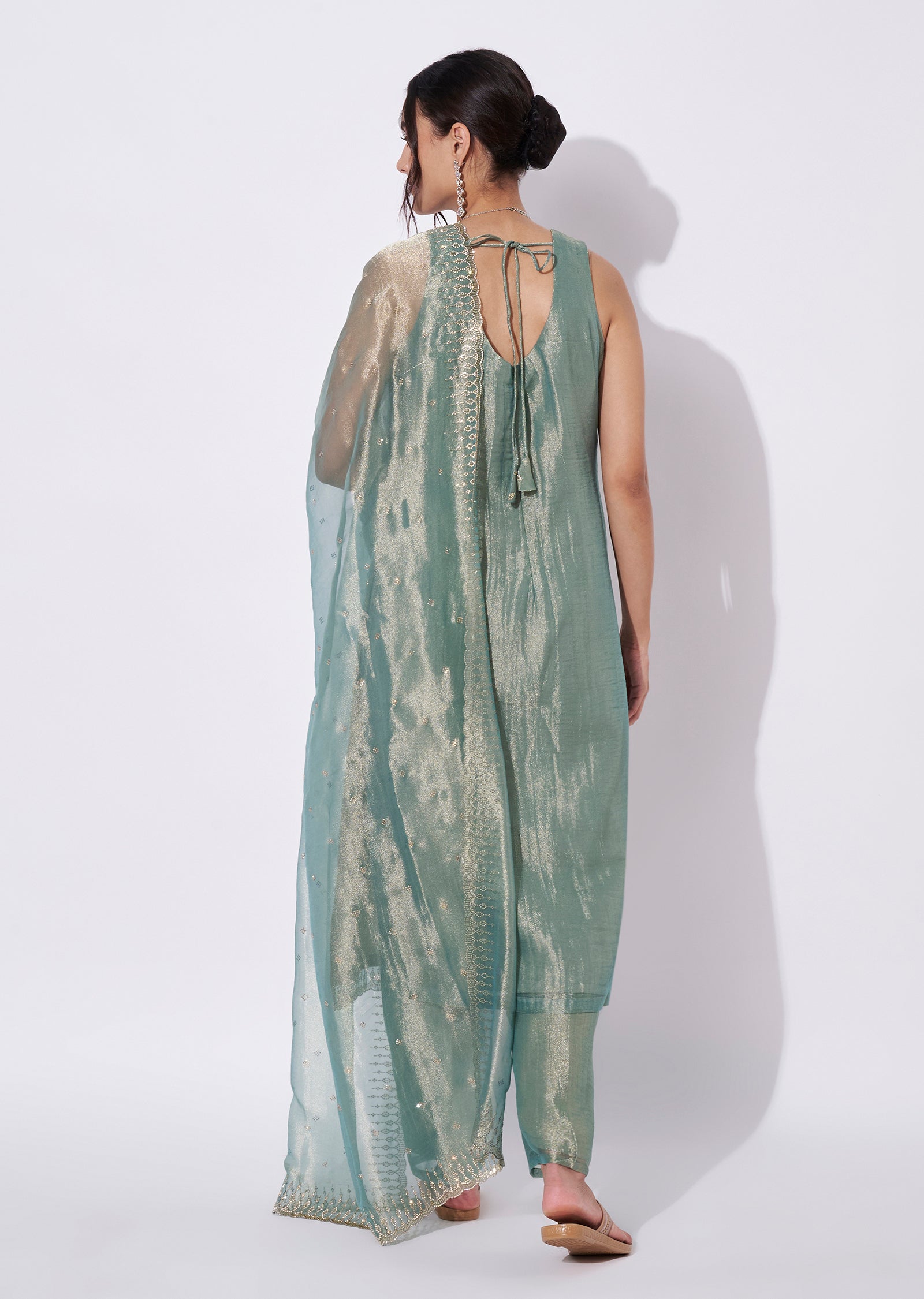 Dusty Blue Tissue Straight Cut Suit