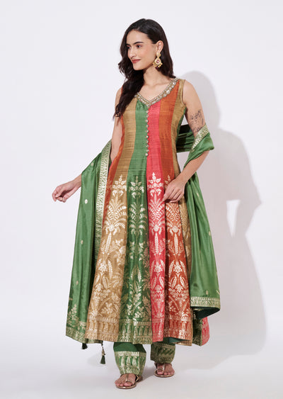 Multi Silk Anarkali Suit