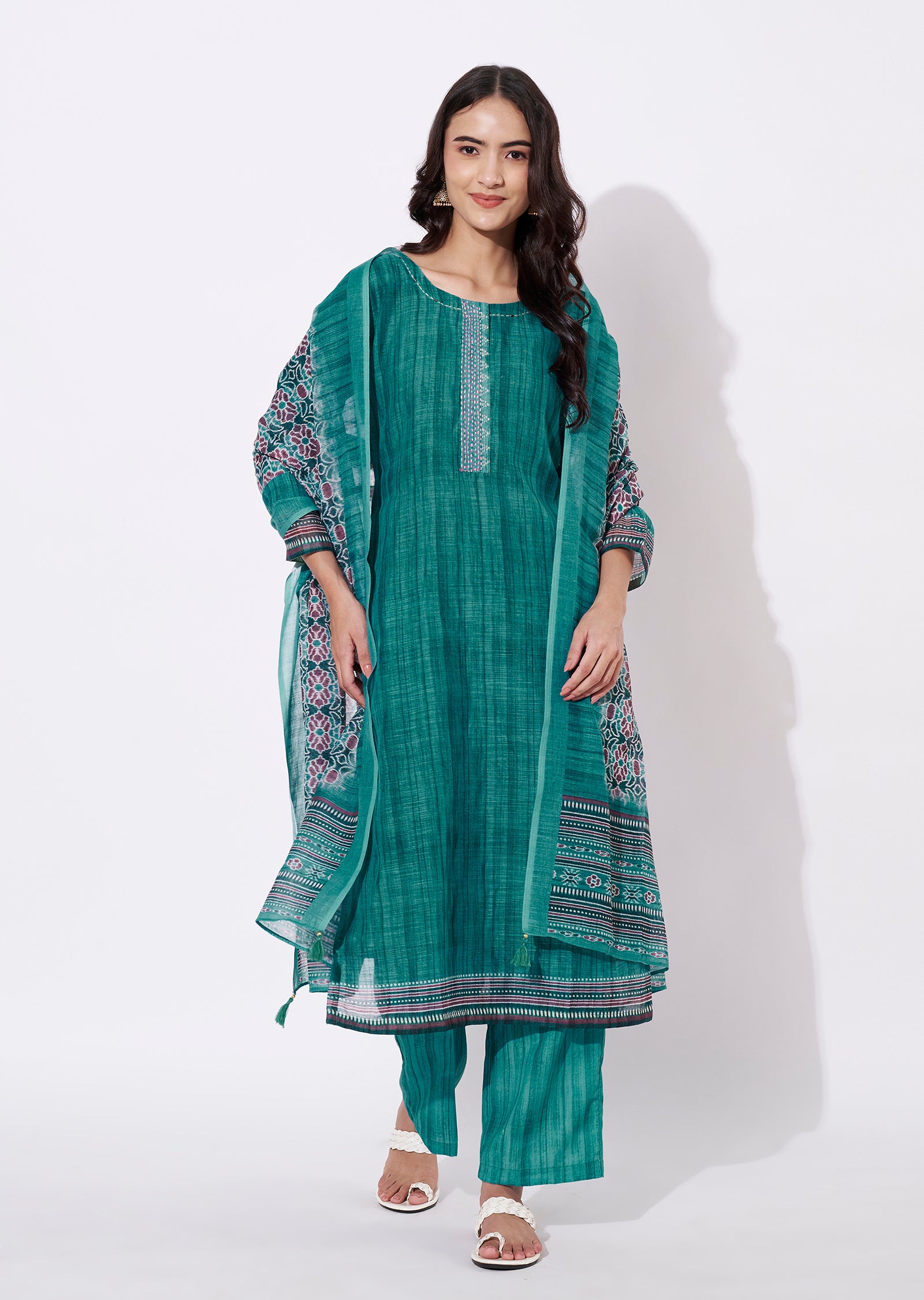 Dusty Green Tussar Straight cut suit