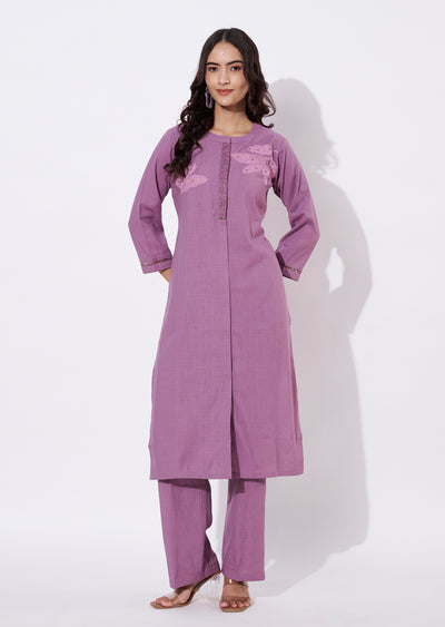 Dark Onion Pink Gold Straight cut suit